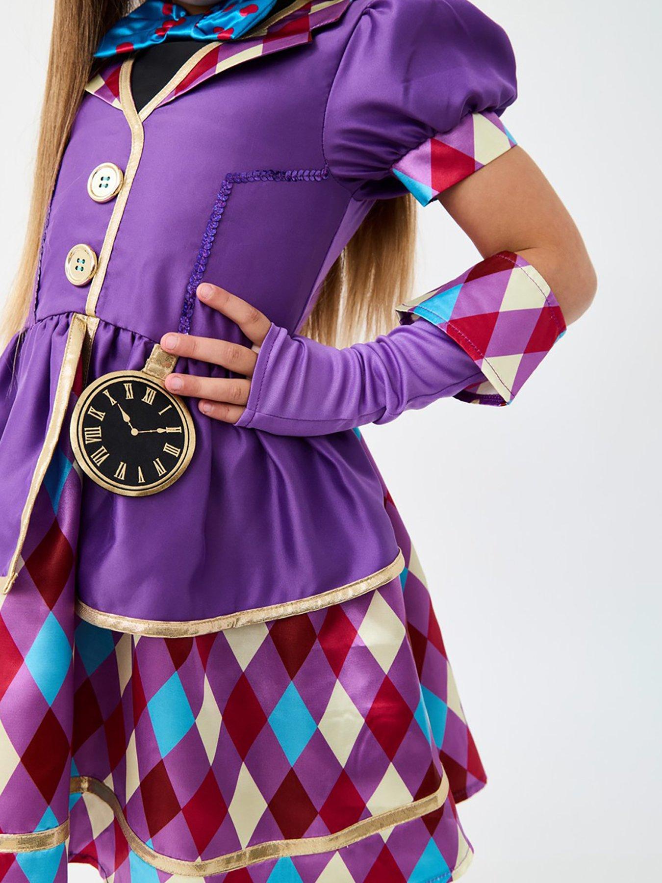 Amscan 9902798 Childs Miss Mad Hatter Fancy Dress Kostuum Hoofddeksel En Handschoenen Boek Week Dag Kids Meisjes Alice Outfit Aanbieding 40648808