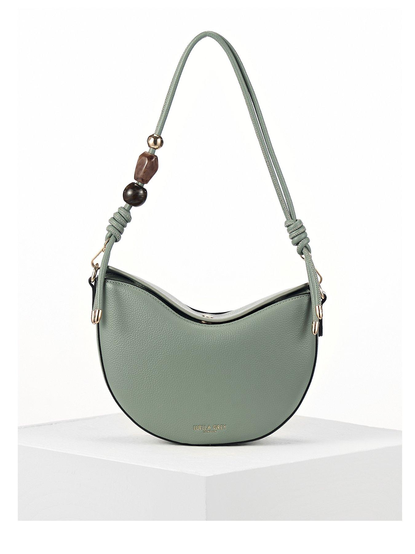 Luella Grey Cora Small Saddle Crossbody In Spearmint Green