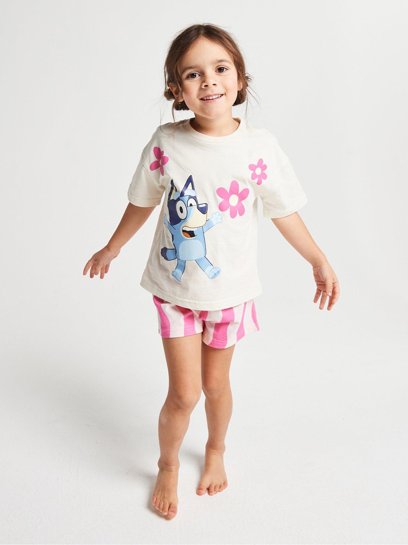 Image 1 of 6 of Brand Threads Bluey Girls Short Pyjama Set