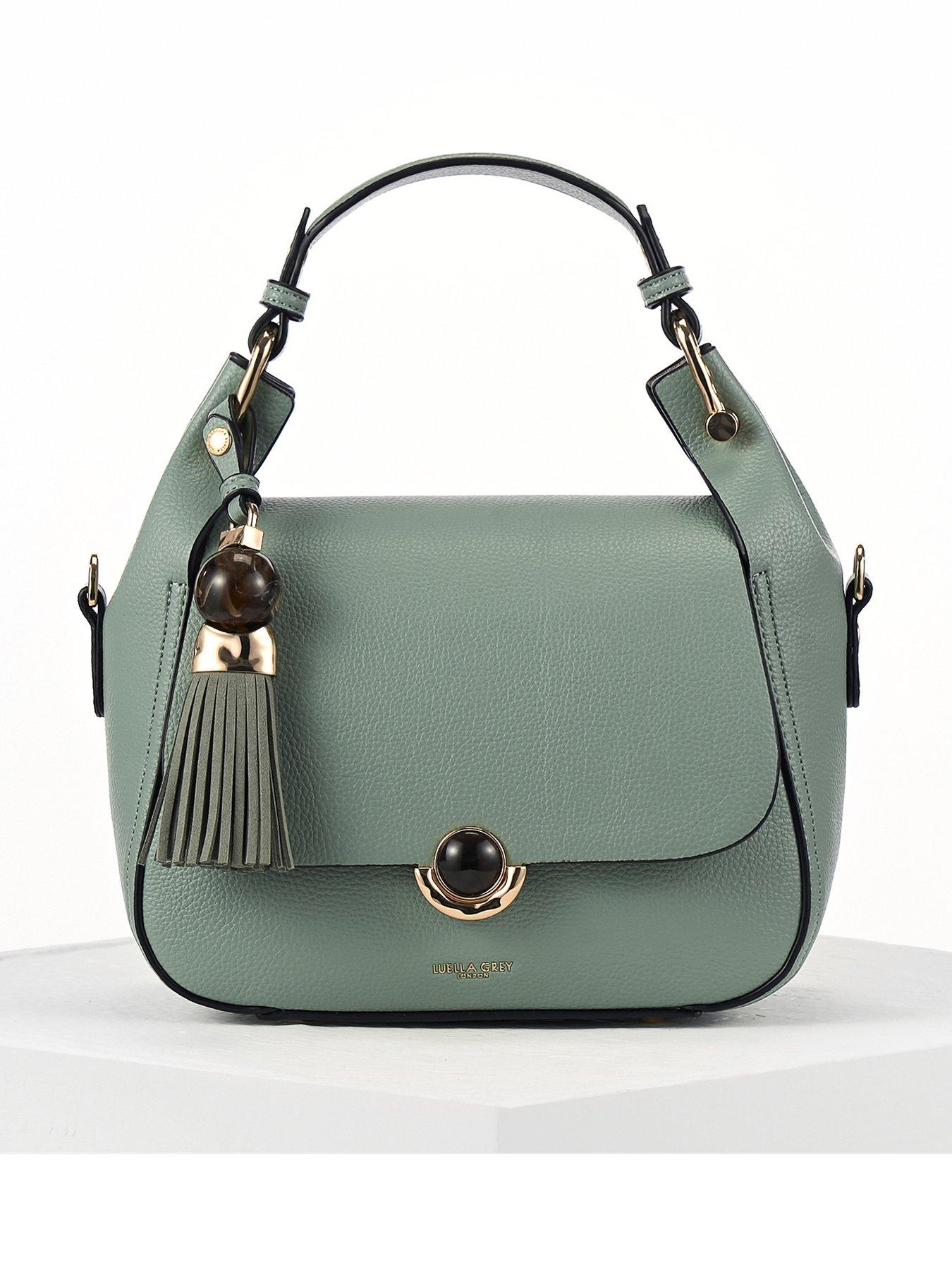 Luella Grey Diana Medium Top Handle Crossbody In Spearmint Green