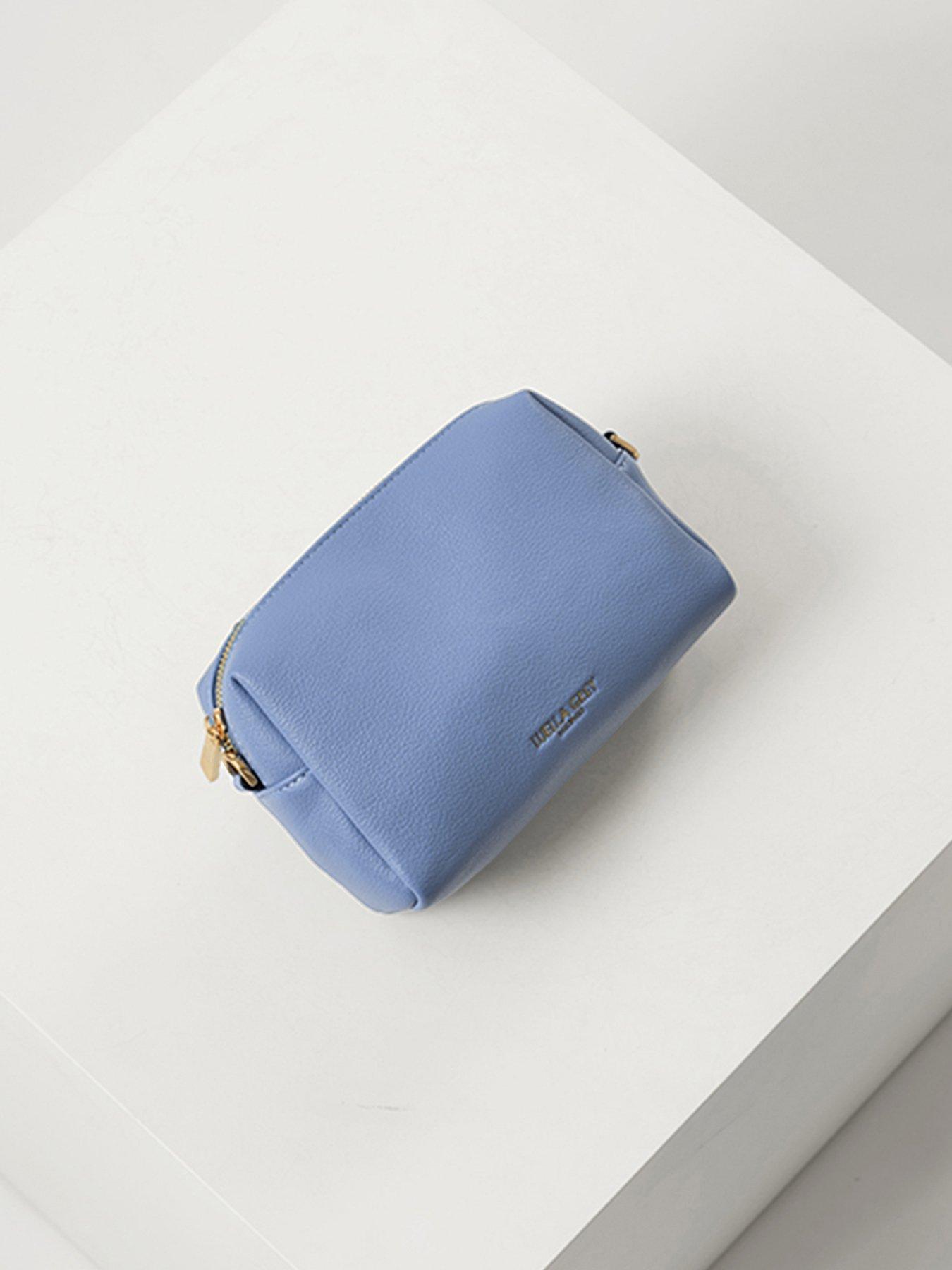 Image 5 of 7 of Luella Grey Suky Medium Medium Woven Crossbody In Cornflower Blue