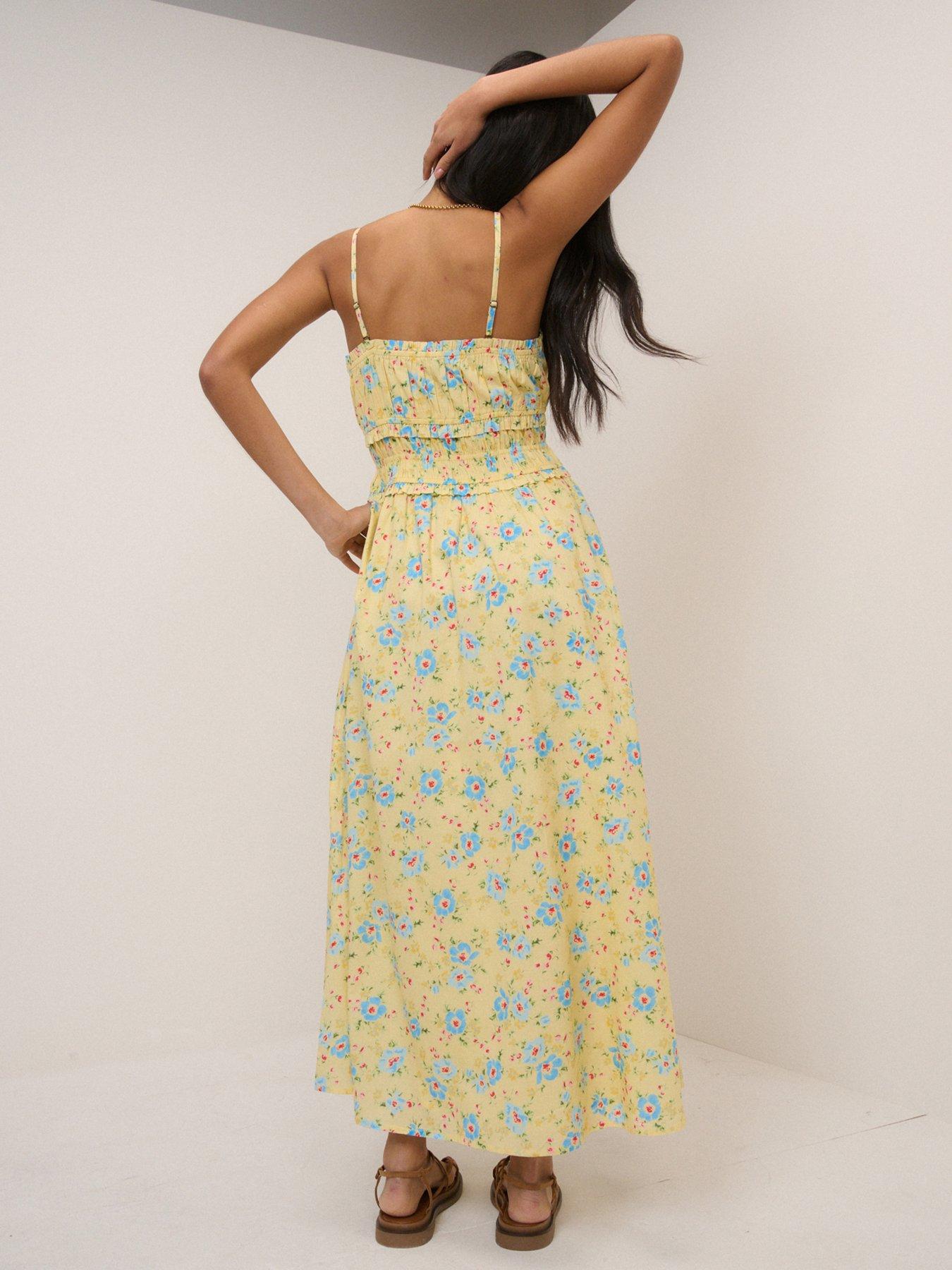 Image 2 of 5 of Nobodys Child Alina Midi Dress - Yellow