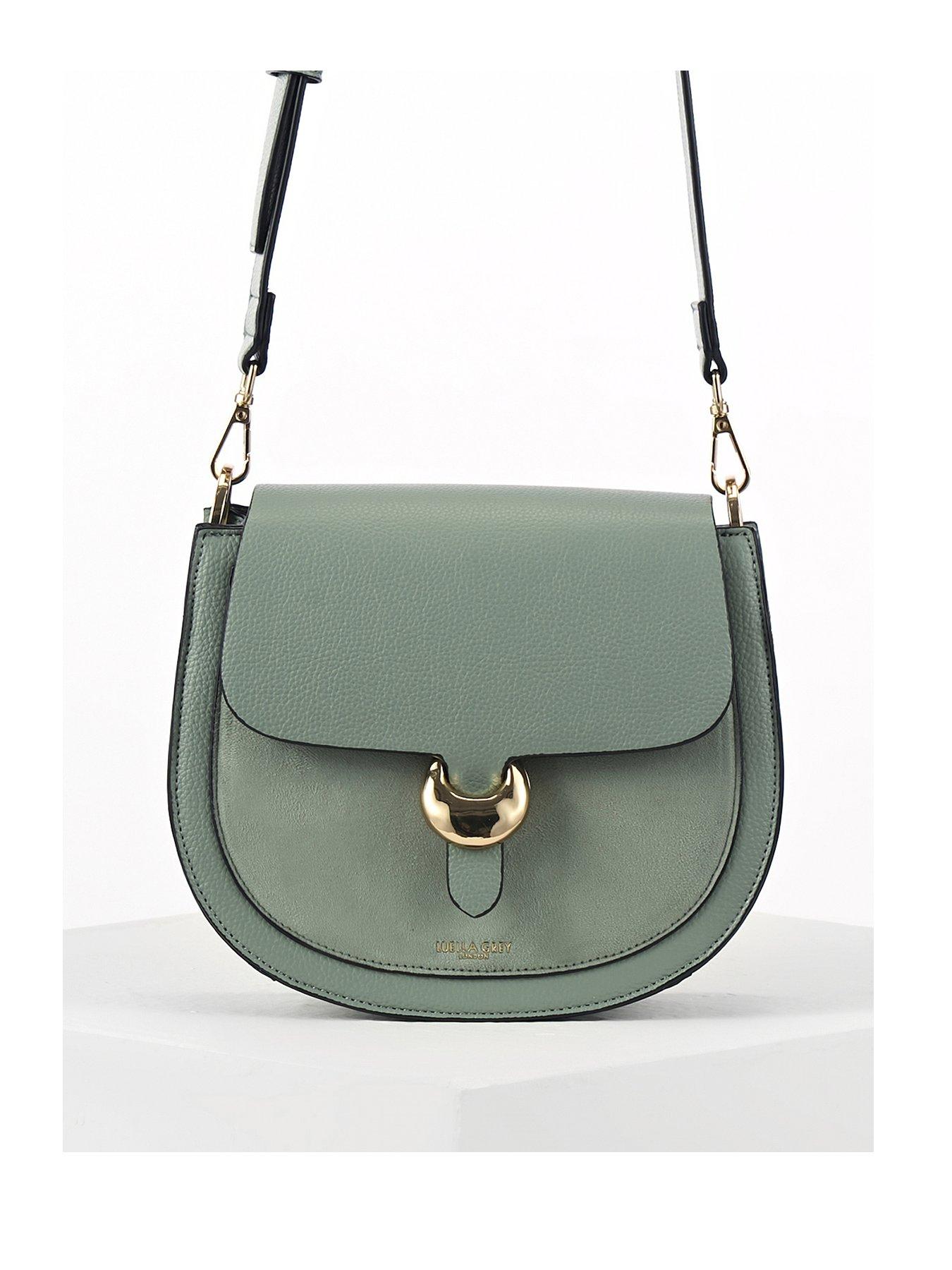 Luella Grey Venetia Small Saddle Crossbody In Spearmint Green