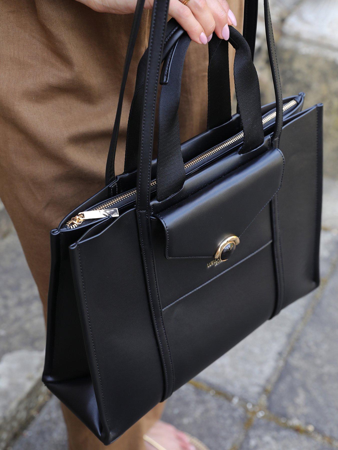 Image 7 of 7 of Luella Grey Darcy Large Laptop Tote In Black