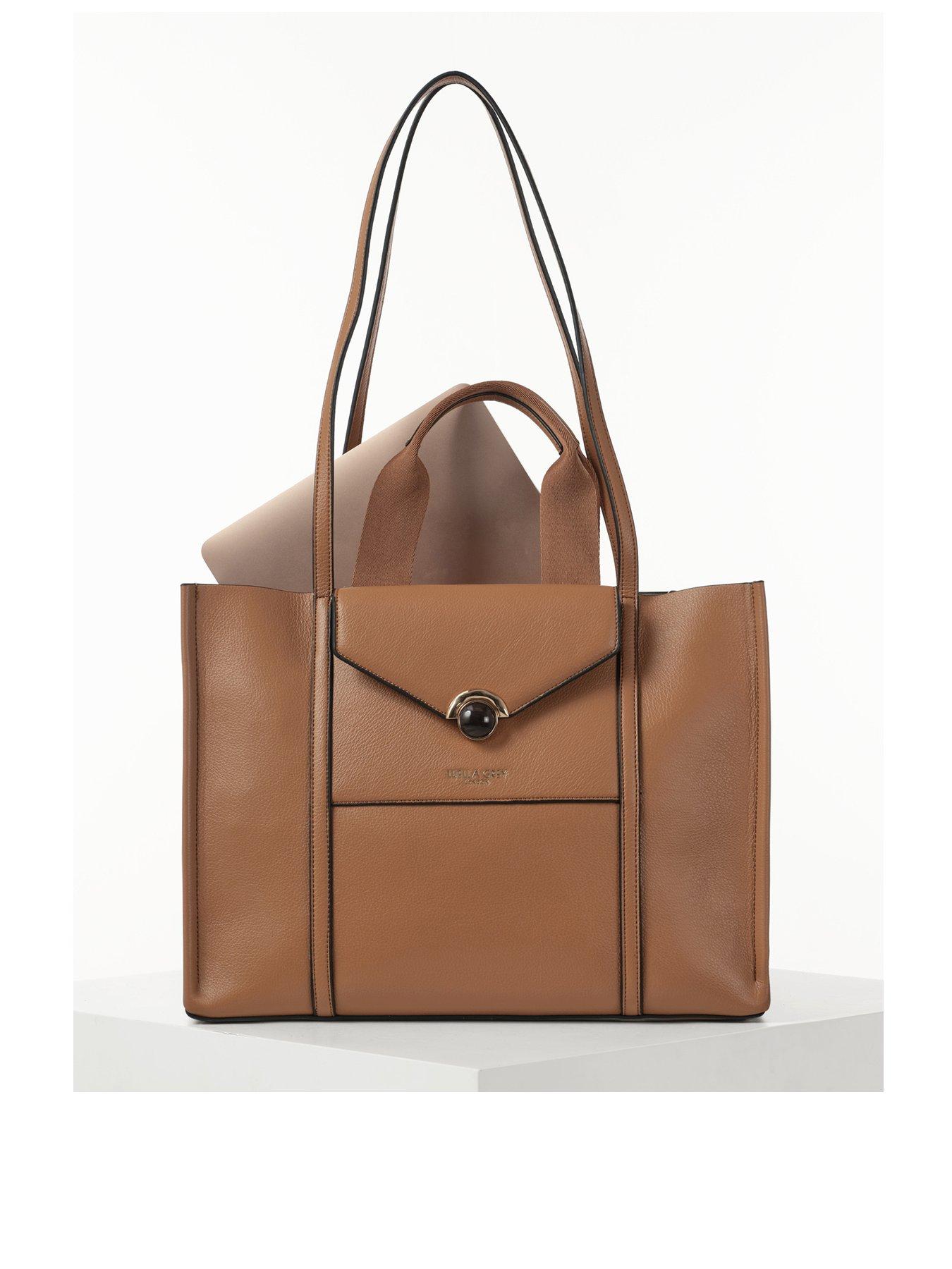 Luella Grey Darcy Large Laptop Tote In Camel