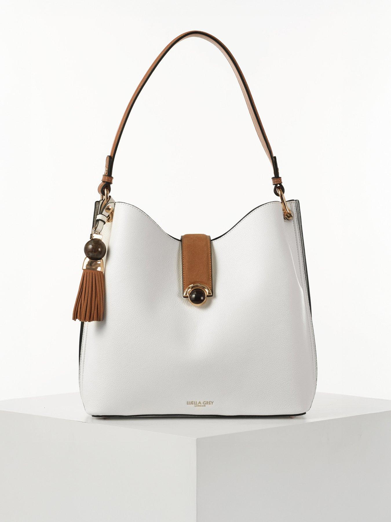Image 1 of 5 of Luella Grey Andrea Large Hobo Tote In White