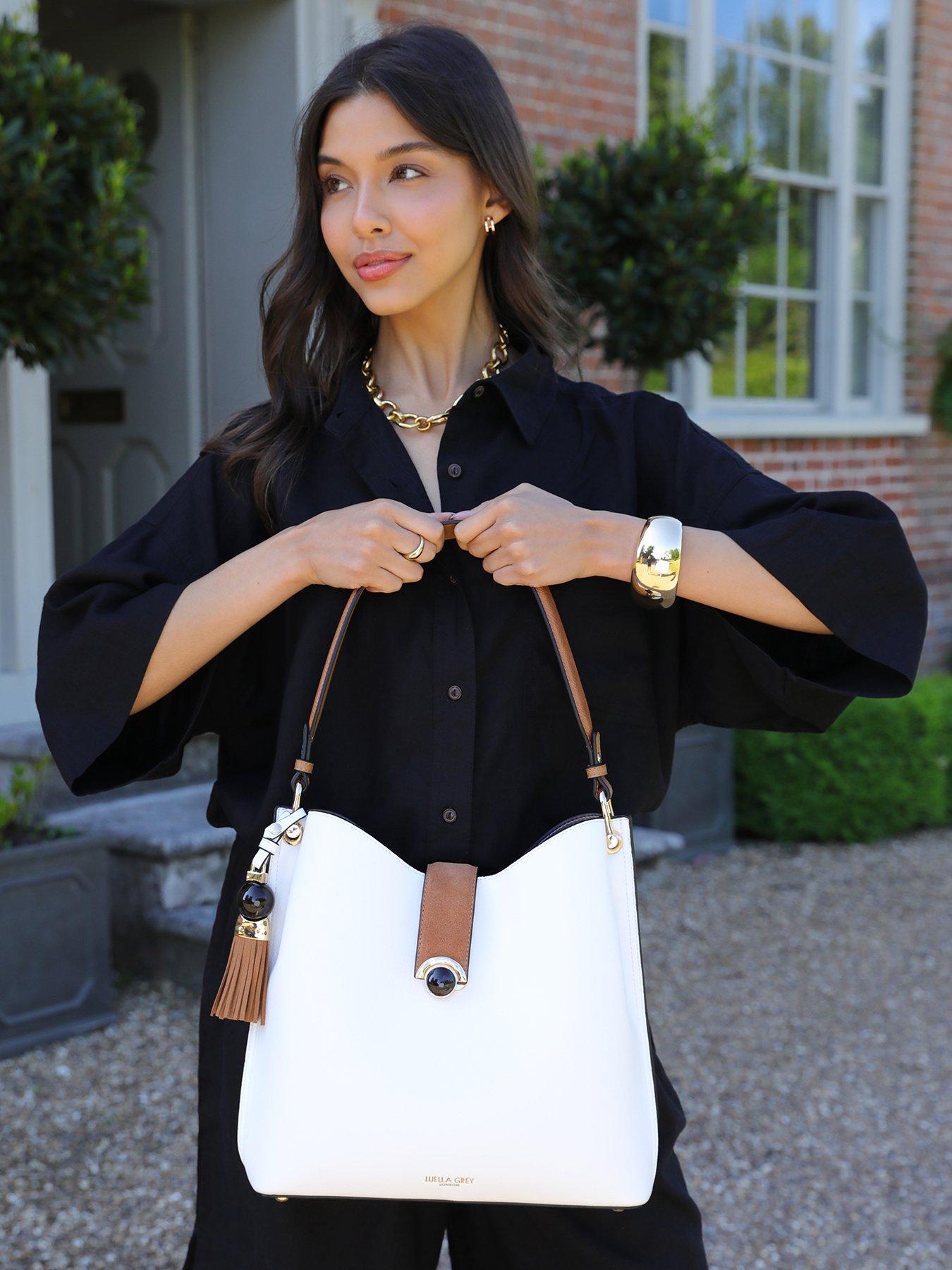 Image 2 of 5 of Luella Grey Andrea Large Hobo Tote In White