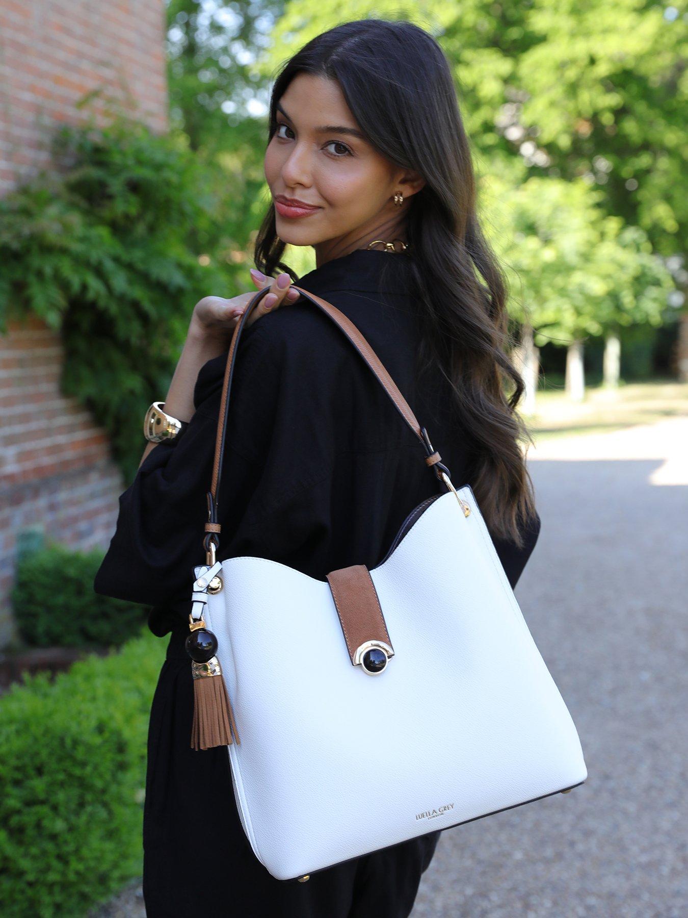 Image 5 of 5 of Luella Grey Andrea Large Hobo Tote In White