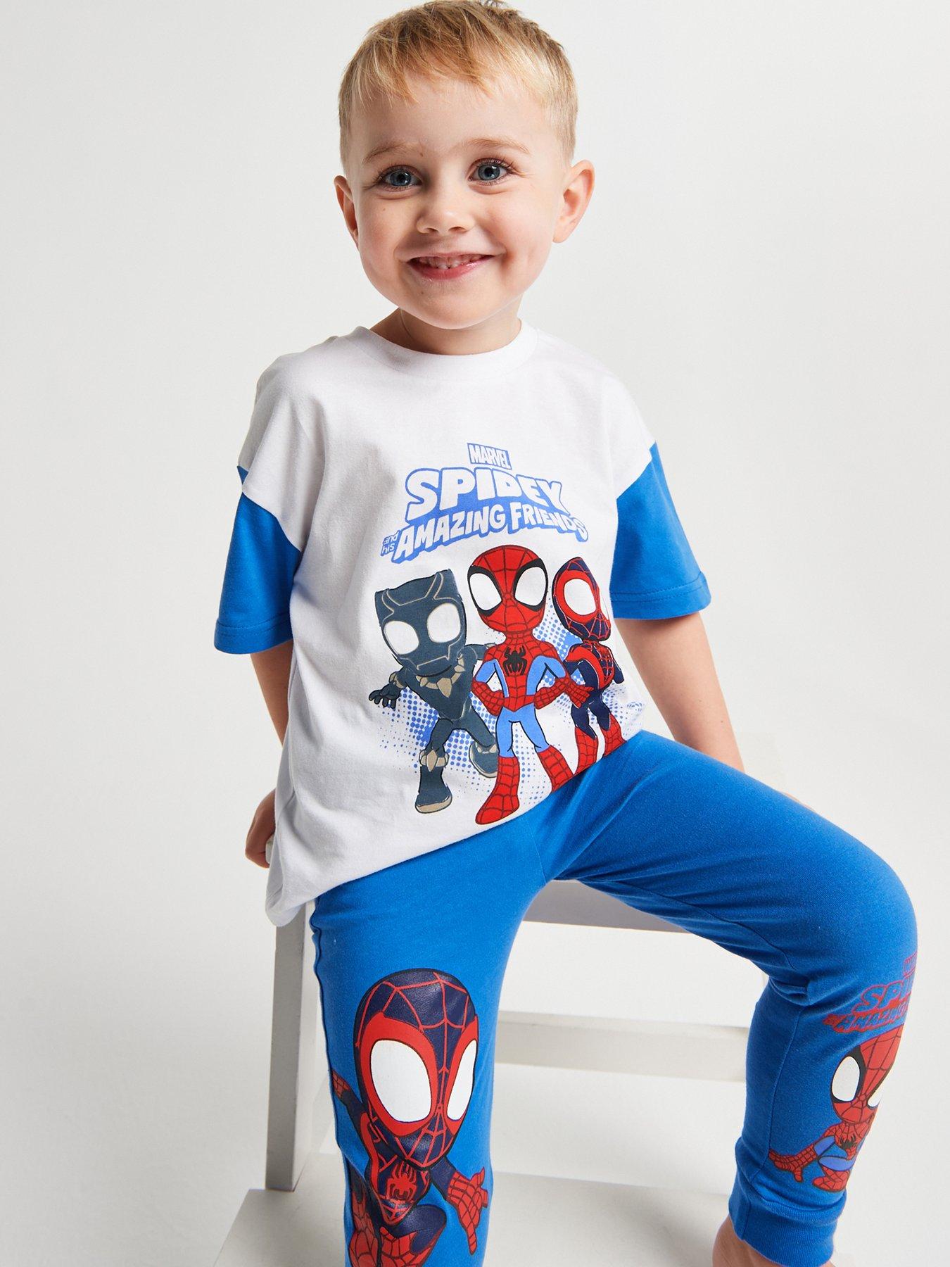 Image 4 of 6 of Brand Threads Spidey and Friends Long Leg Pyjama