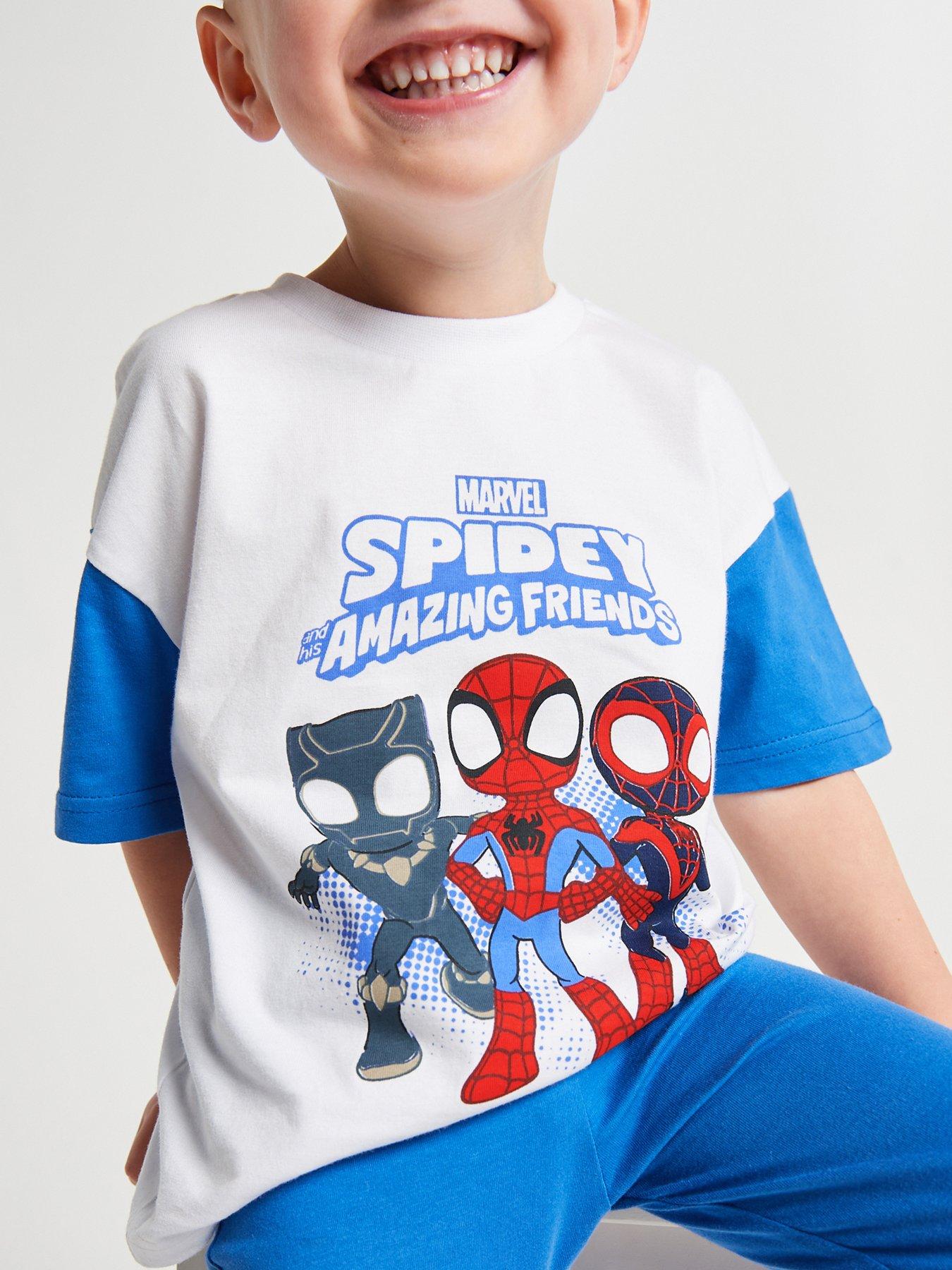 Image 6 of 6 of Brand Threads Spidey and Friends Long Leg Pyjama