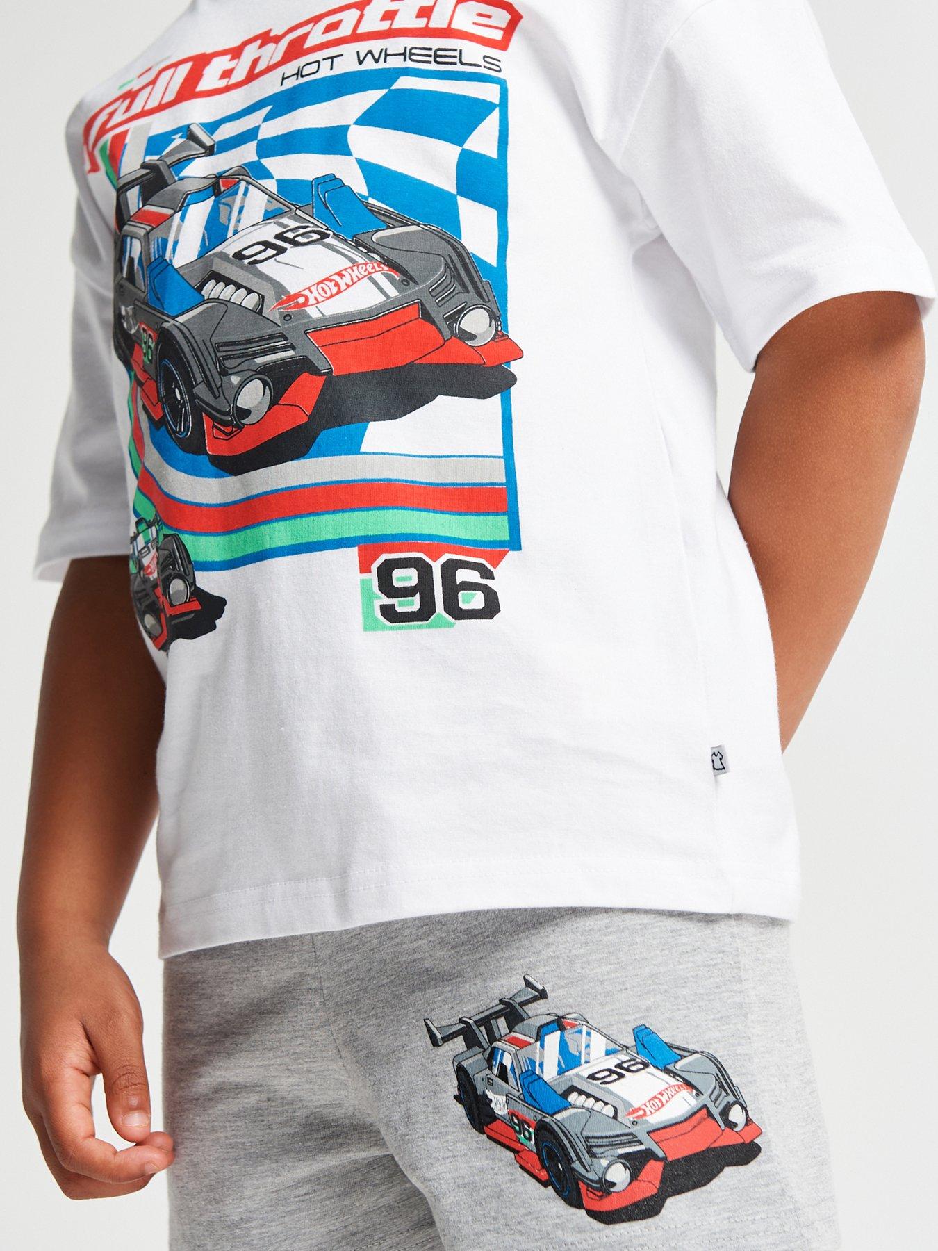 Image 5 of 5 of Brand Threads Hot Wheels Boys Short Pyjama Set