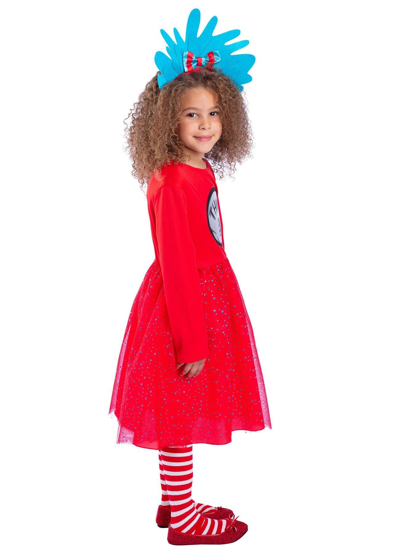 Image 3 of 4 of Dr Seuss Cat In The Hat, Thing 1 &amp; 2 Girls Costume