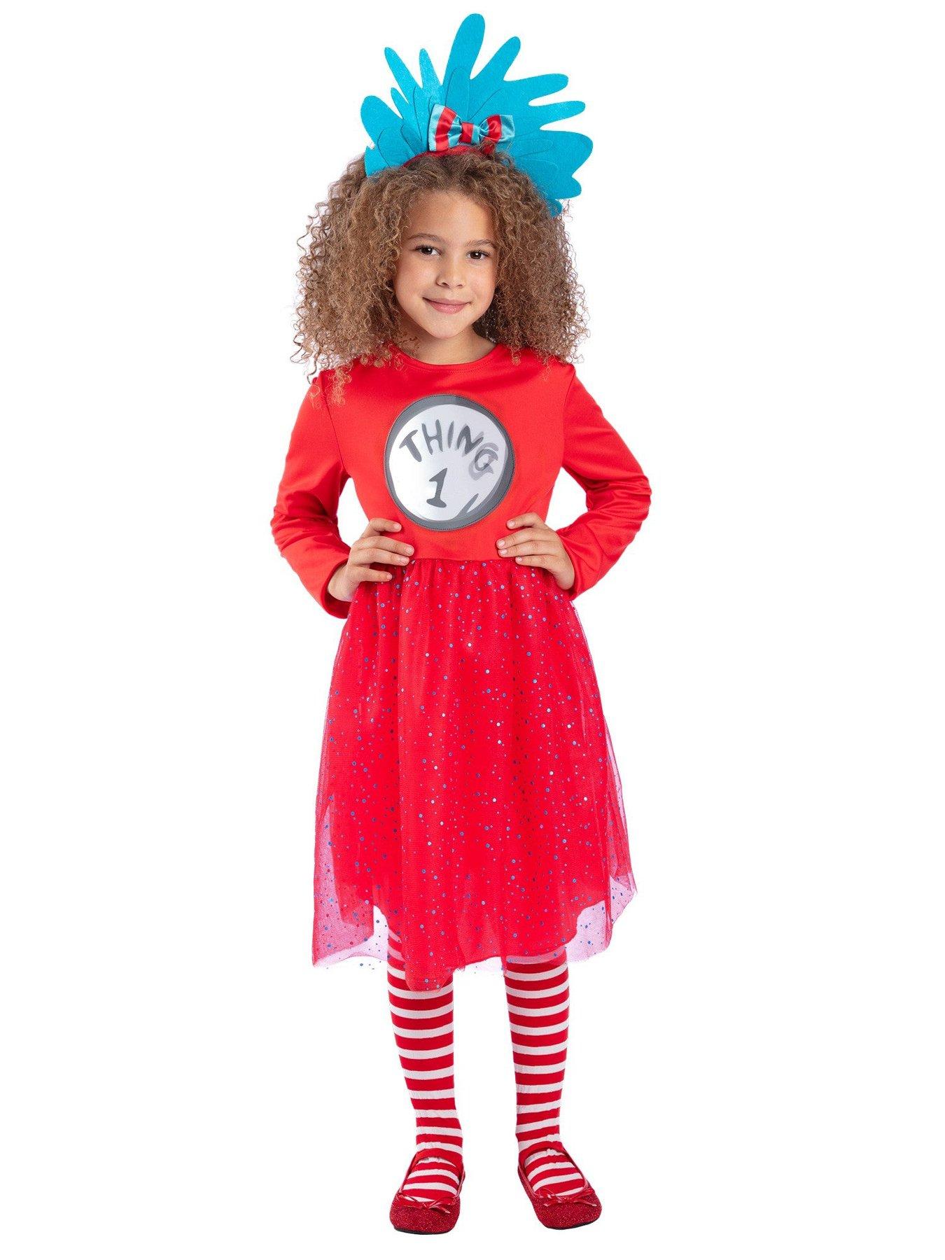 Image 4 of 4 of Dr Seuss Cat In The Hat, Thing 1 &amp; 2 Girls Costume
