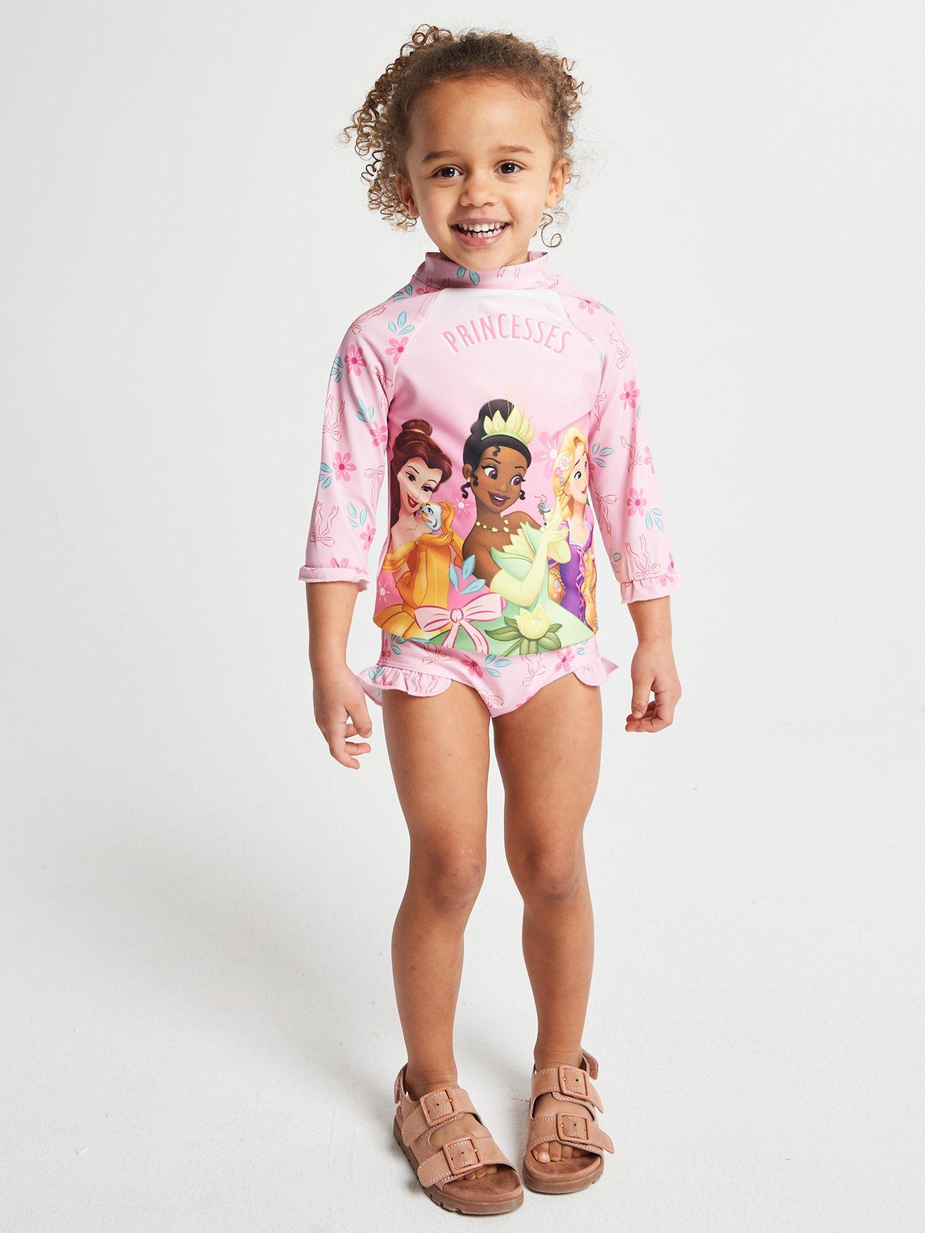 Brand Threads Girls Disney Princess Swim Set