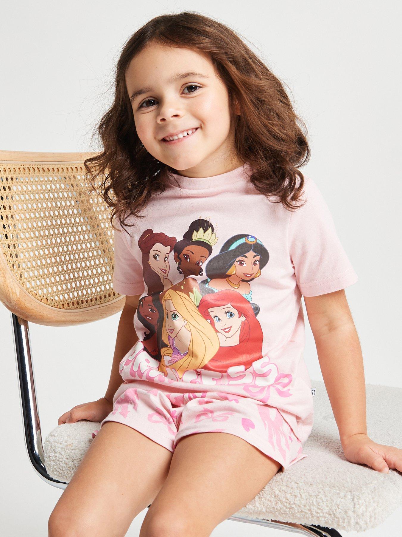 Image 6 of 6 of Brand Threads Disney Princess Shorty Pyjama Set