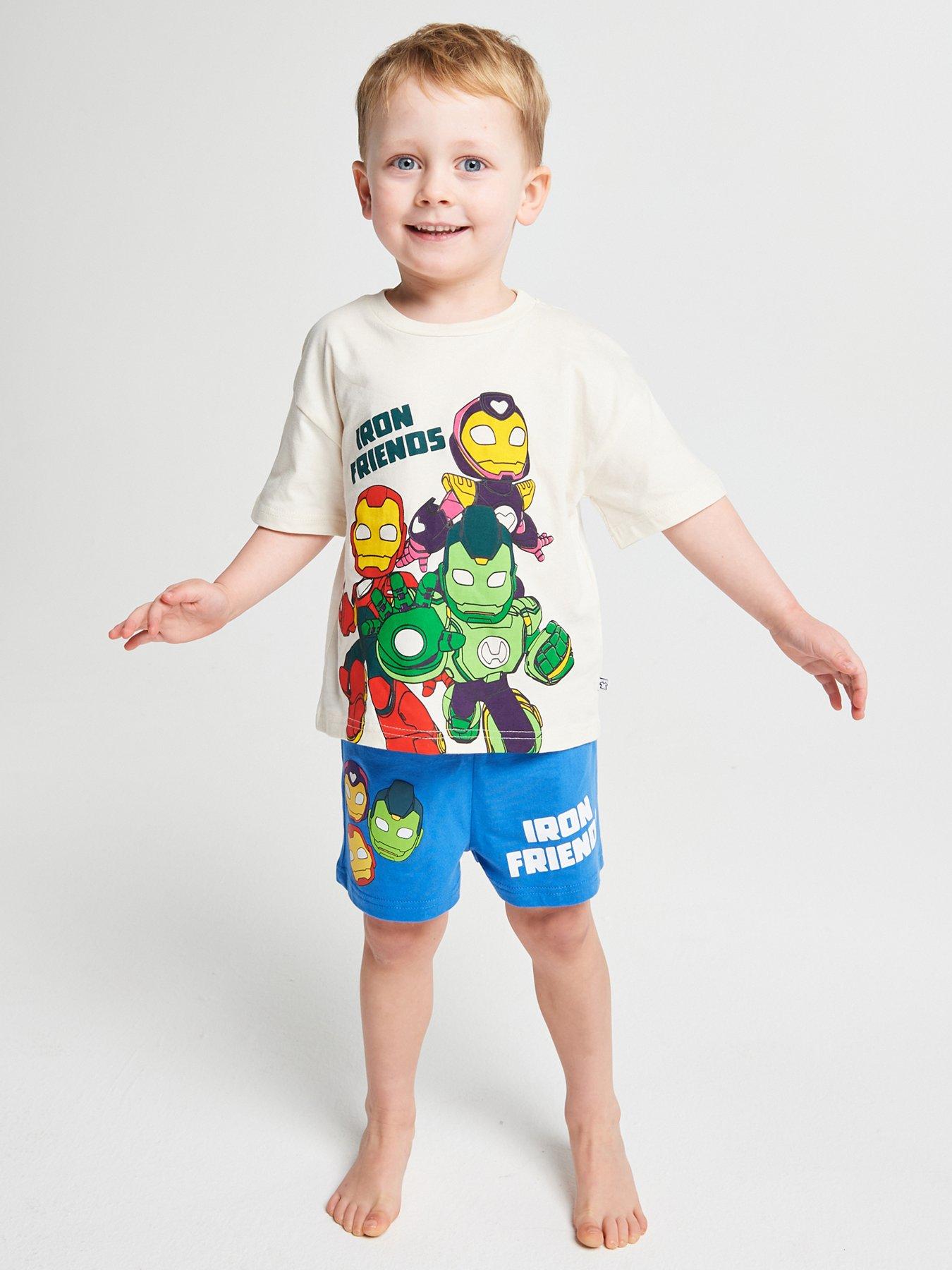 Brand Threads Iron man Toddler Boys Short Pyjama Set