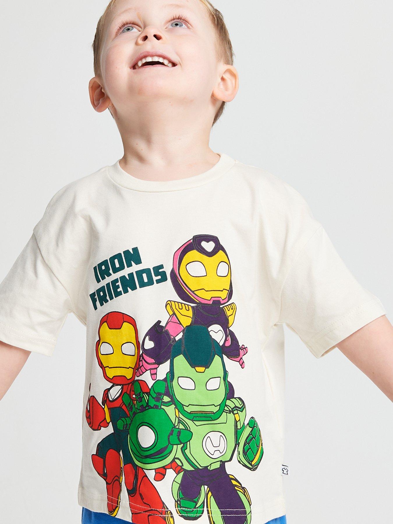 Image 3 of 6 of Brand Threads Iron man Toddler Boys Short Pyjama Set