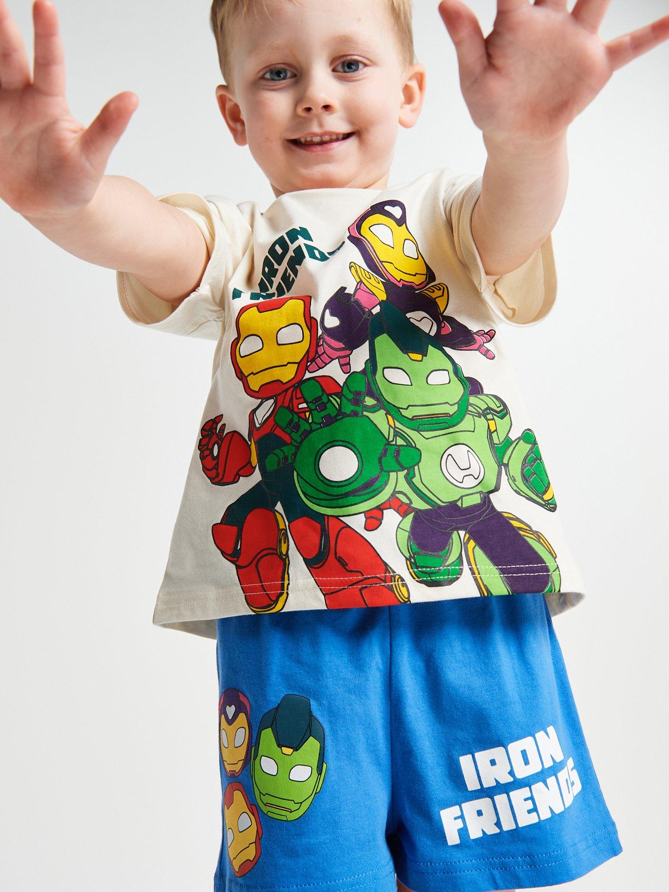 Image 4 of 6 of Brand Threads Iron man Toddler Boys Short Pyjama Set