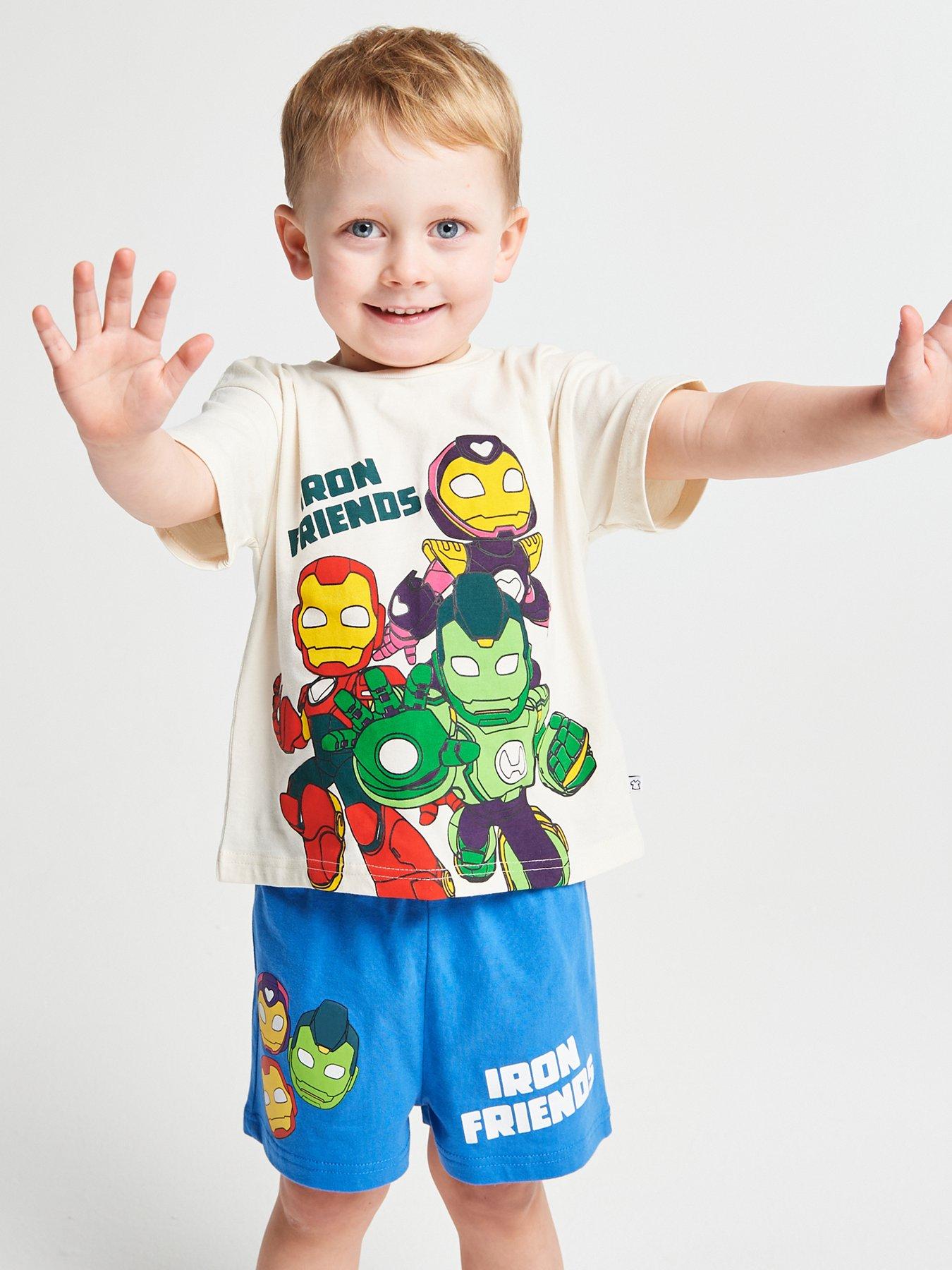 Image 5 of 6 of Brand Threads Iron man Toddler Boys Short Pyjama Set
