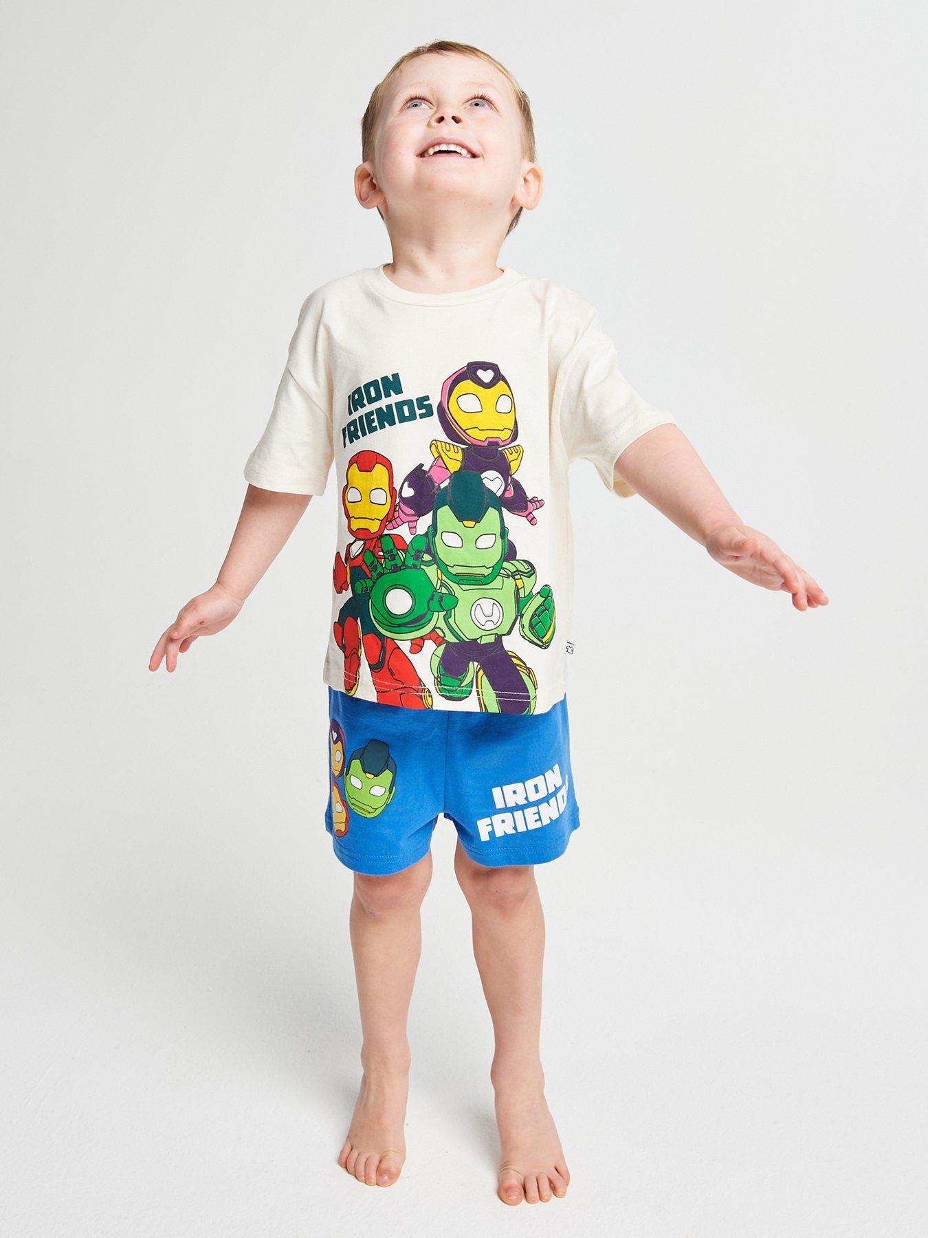 Image 6 of 6 of Brand Threads Iron man Toddler Boys Short Pyjama Set