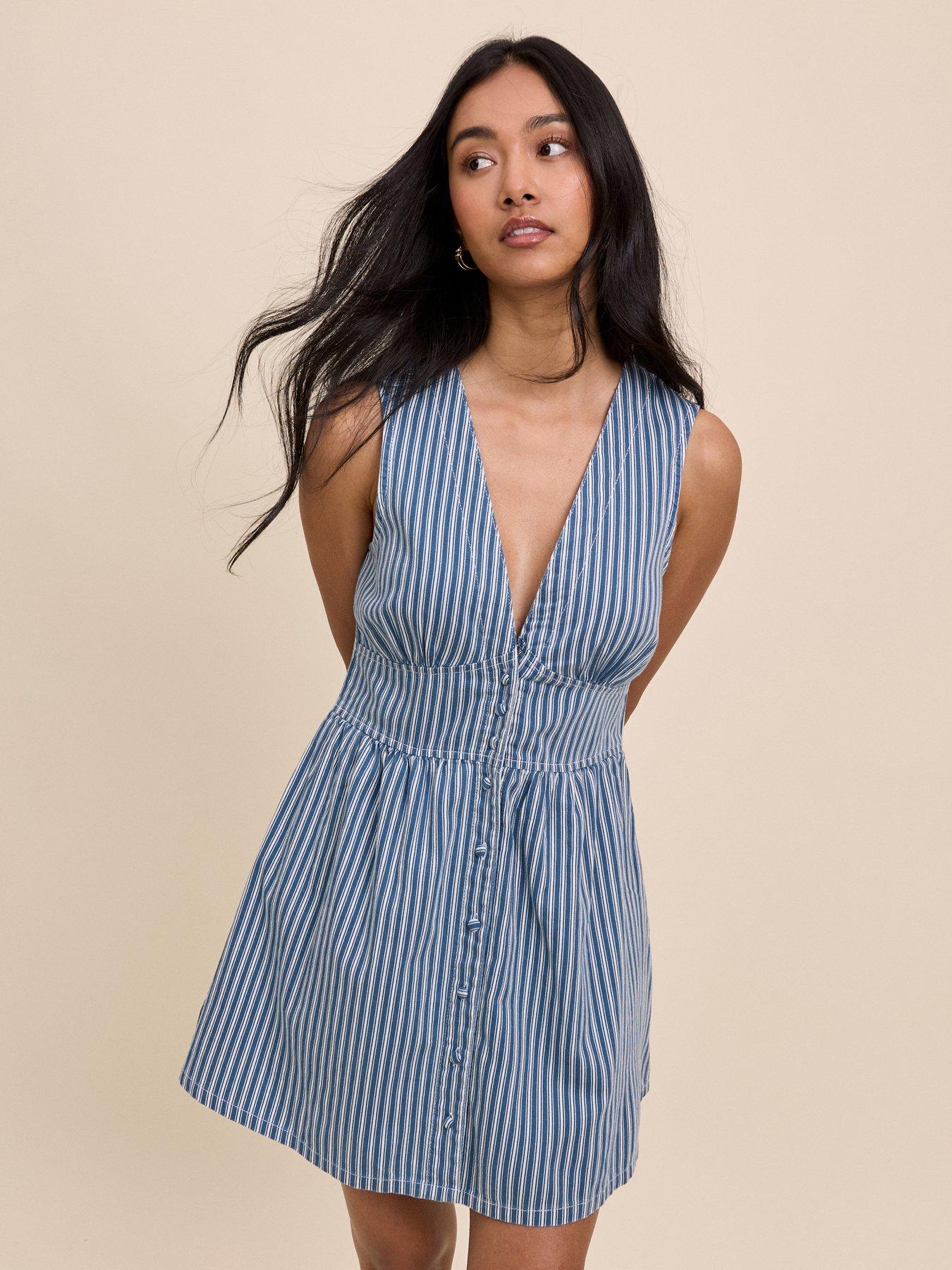 blue denim starlight mini dress Nobody's Child Starlight denim mini dress in blue