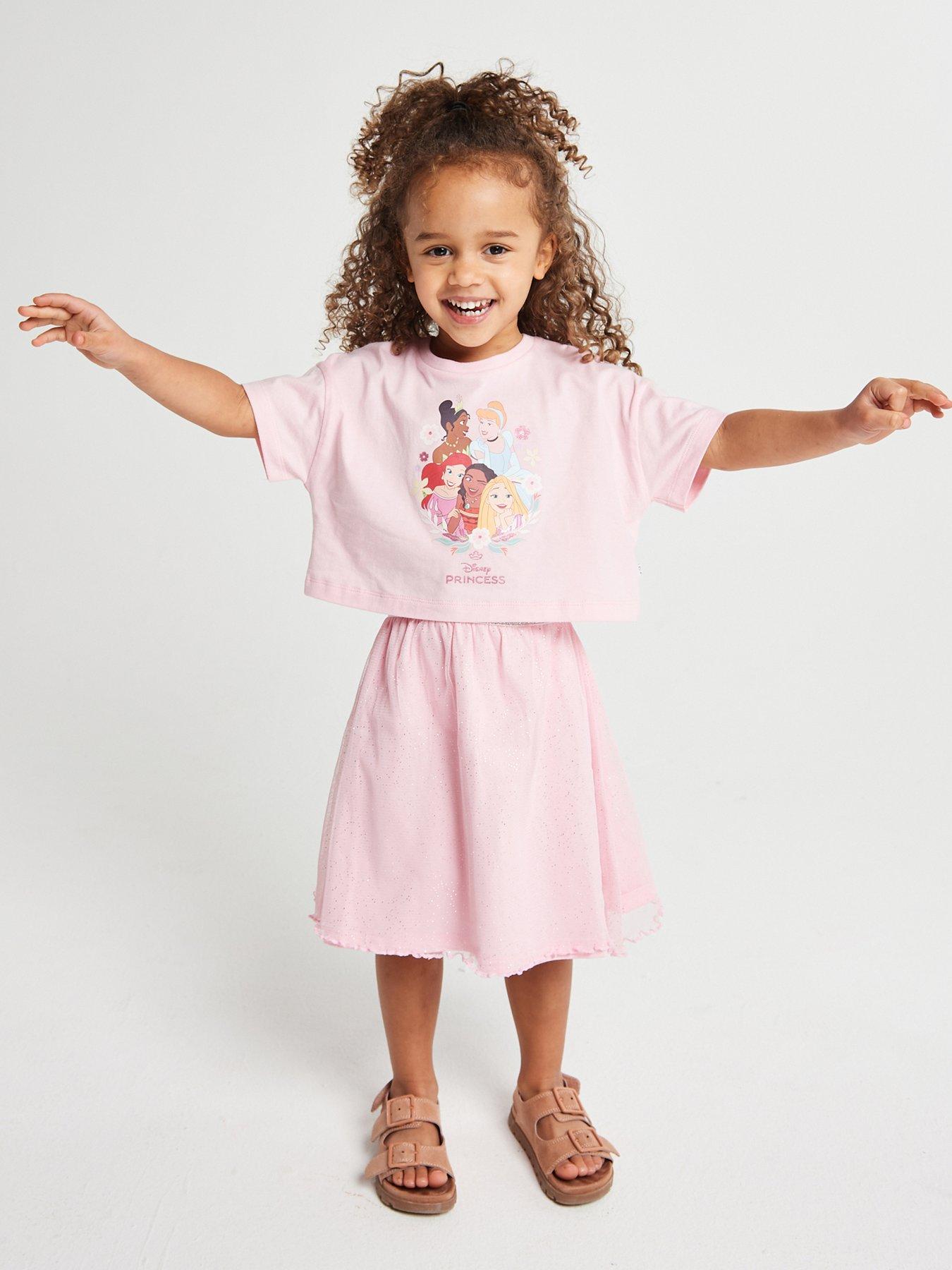 Brand Threads Girls Disney Princess Tee And Tulle Skirt