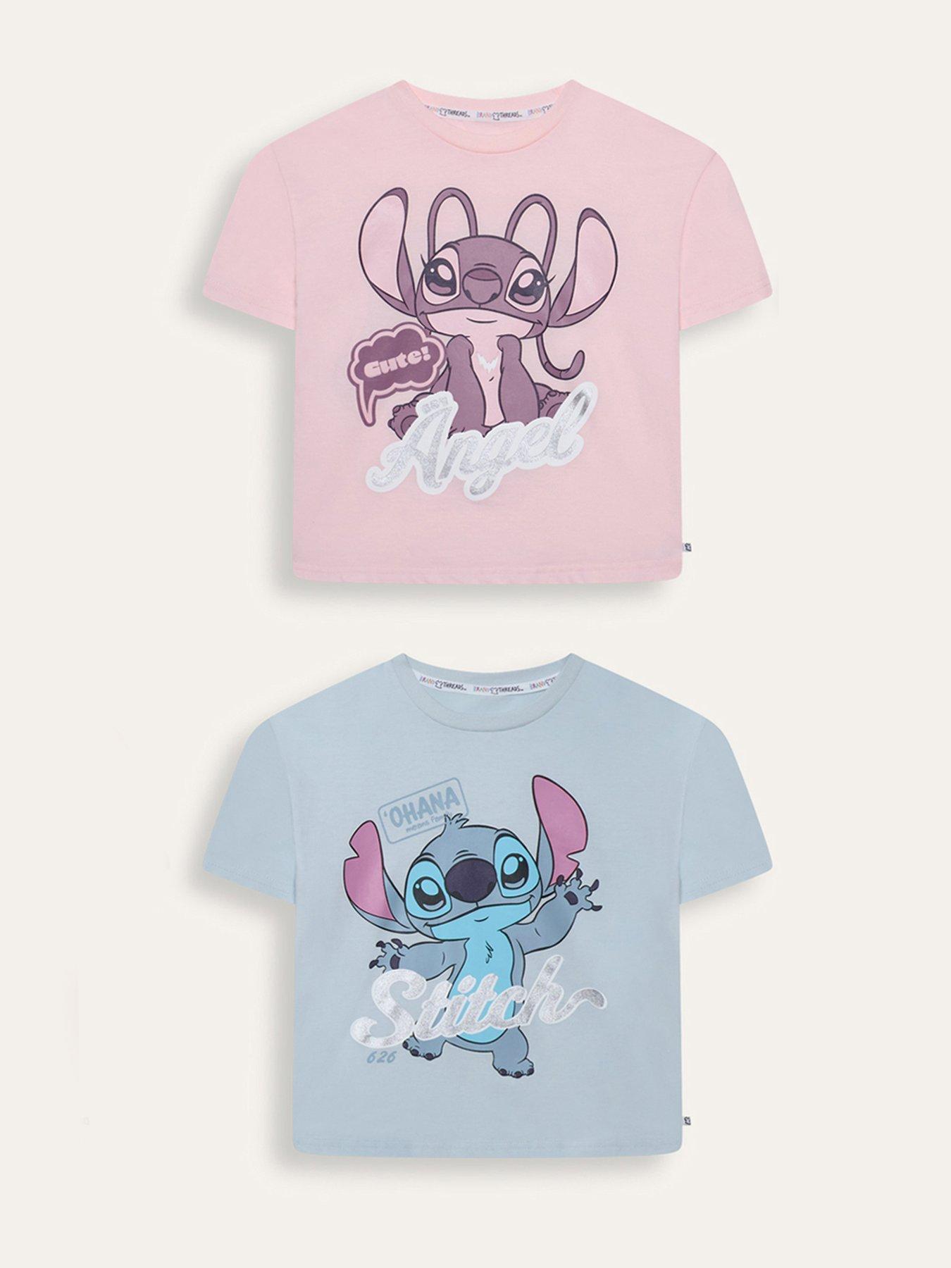 Brand Threads Disney Stitch Girls T-Shirt - 2 pack