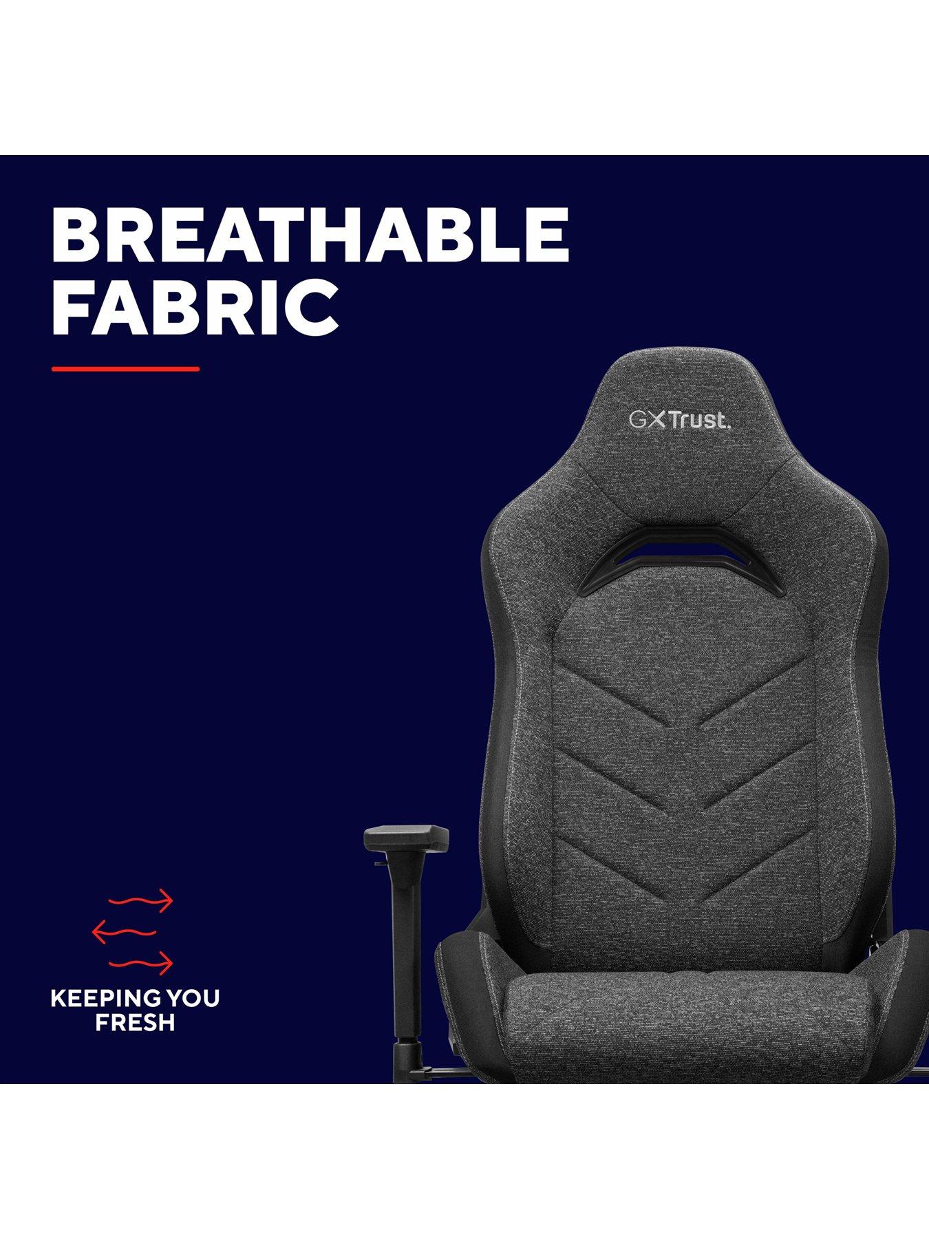 Image 4 of 7 of Trust GXT 723 Ruya Comfortable Fully Adjustable Fabric Gaming Chair, Grey