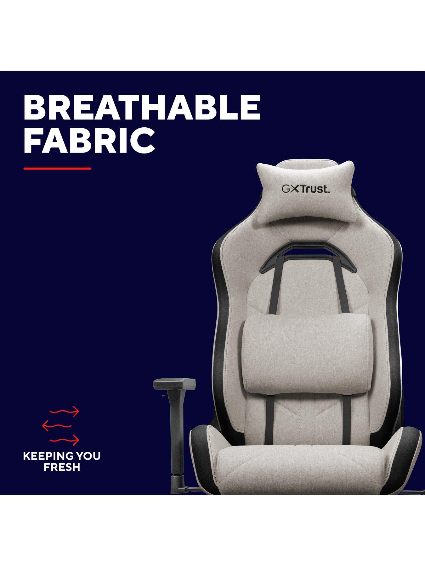Image 4 of 8 of Trust GXT 723B Ruya Comfortable Fully Adjustable Fabric Gaming Chair, Beige