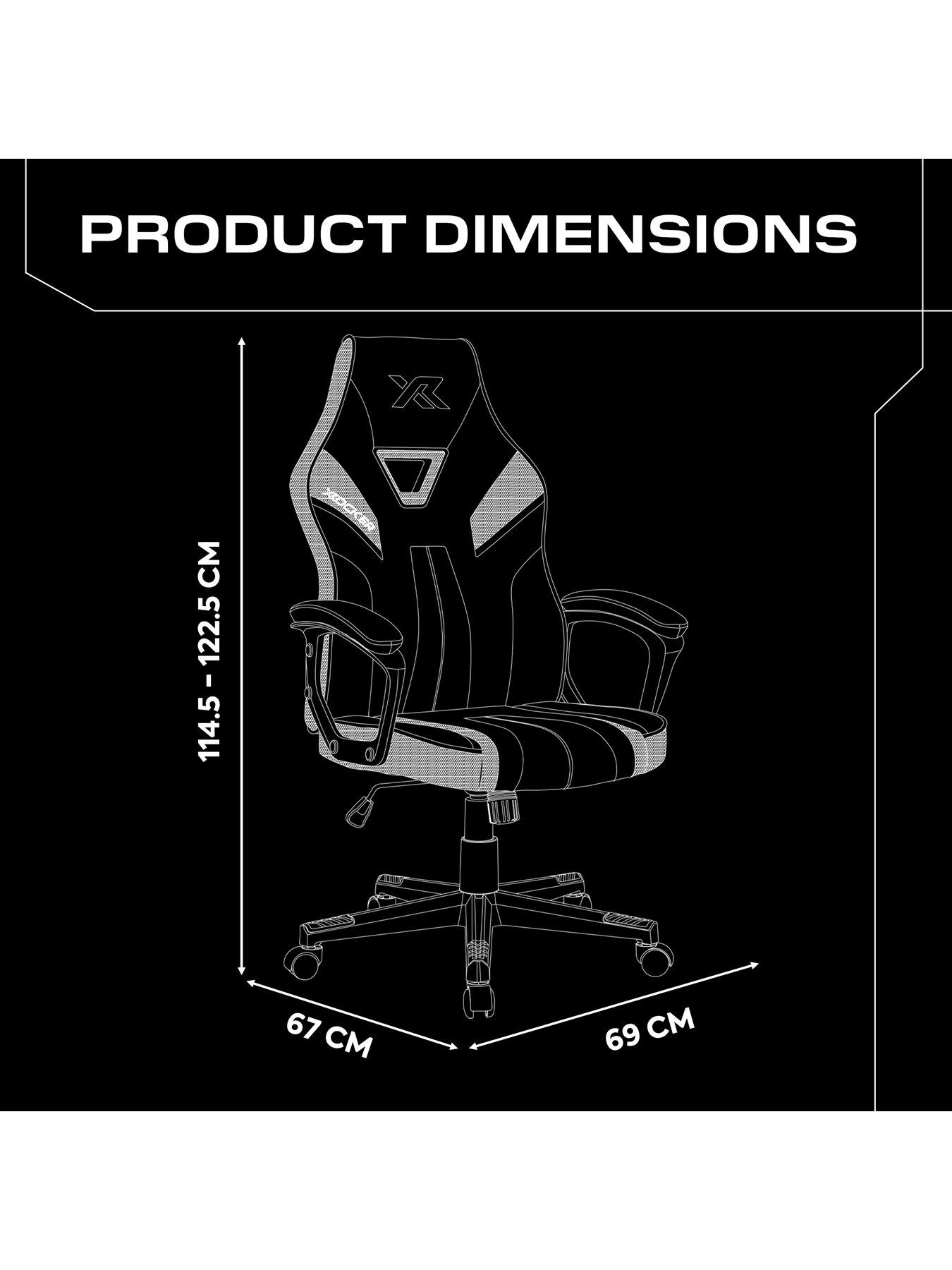 Image 7 of 7 of X Rocker Tempest Ergonomic PC Office Gaming Chair - Black