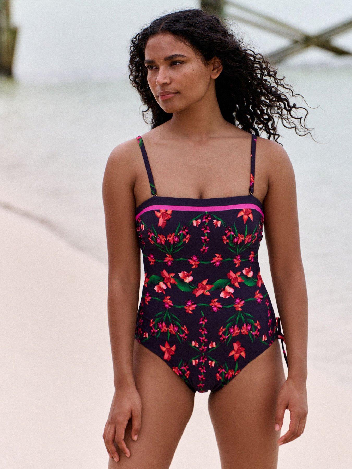 B By Ted Baker Floral Bandeau Swimsuit