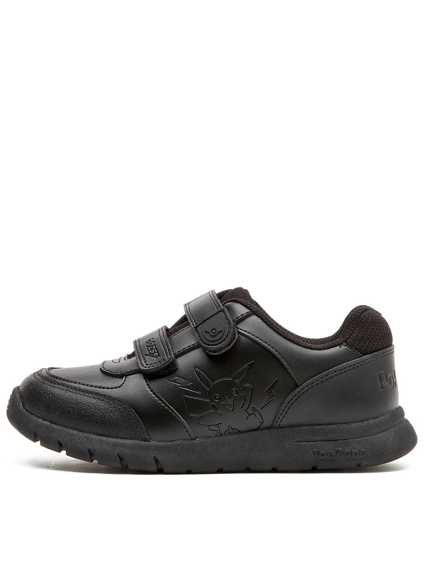 ToeZone Pokemon Double Strap School Shoes - Black