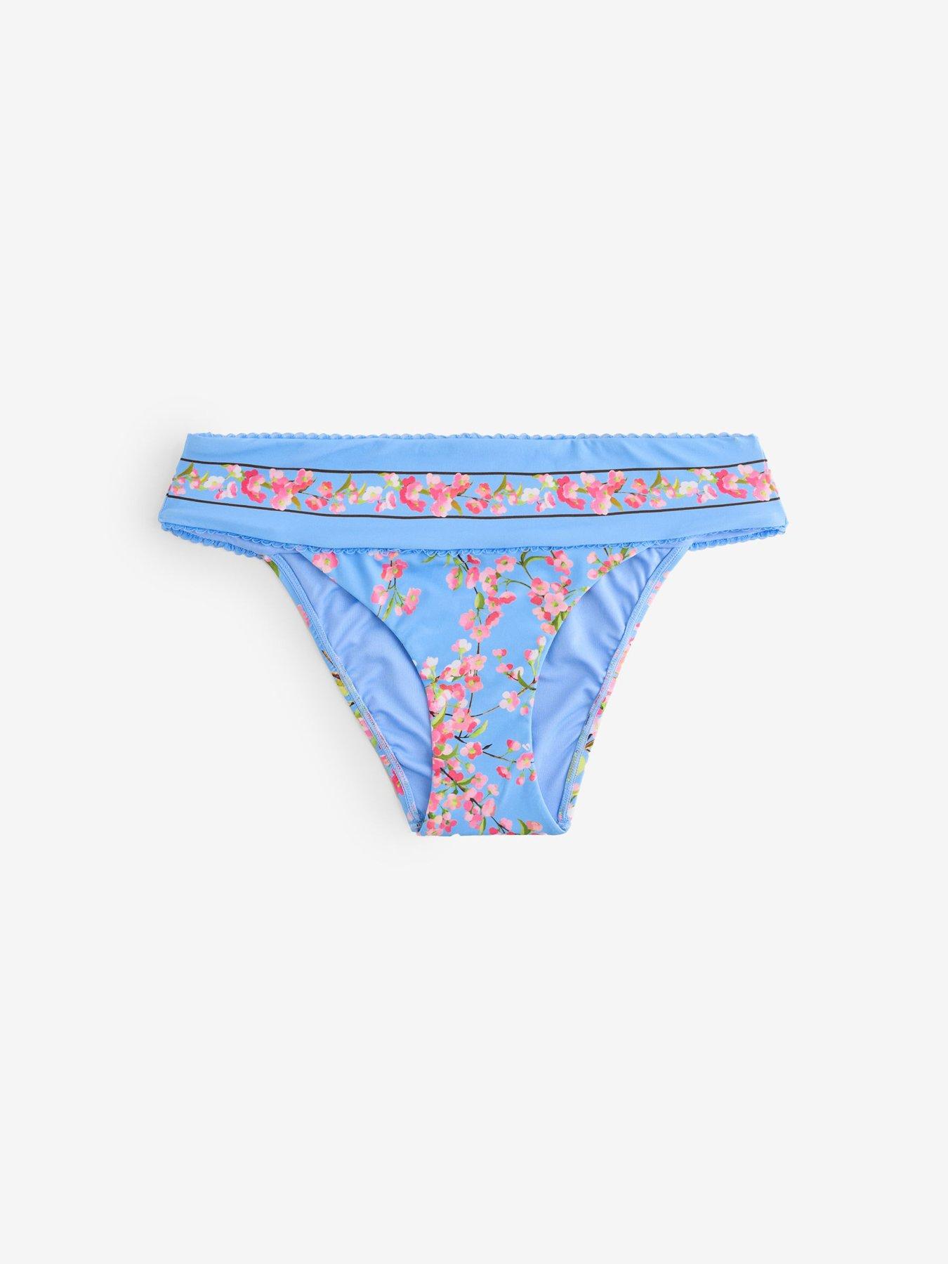 Image 5 of 5 of B By Ted Baker B By Floral High-Leg Print Bikini Brief - Blue