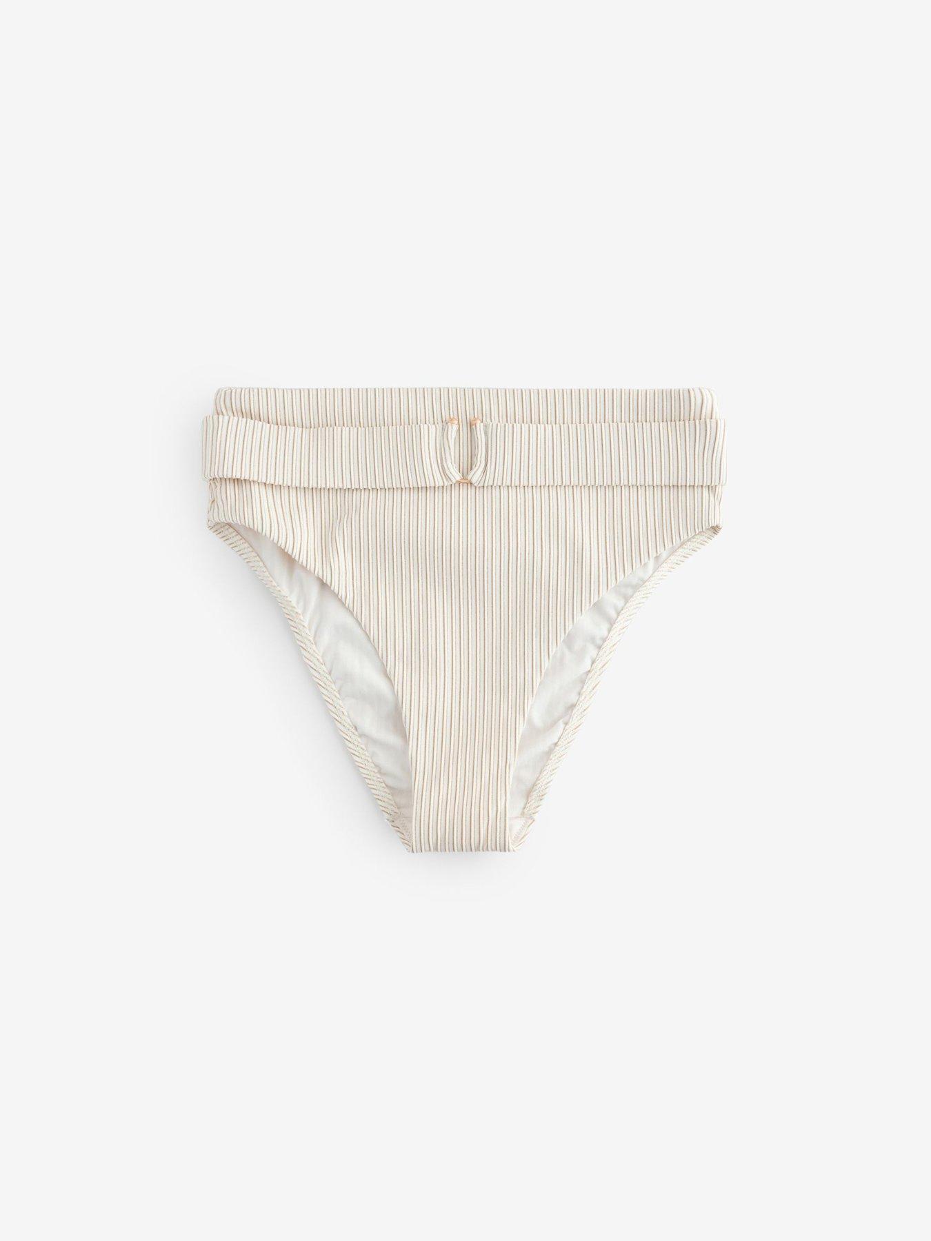 B By Ted Baker B By Lurex Highwaist Bikini Brief - Beige