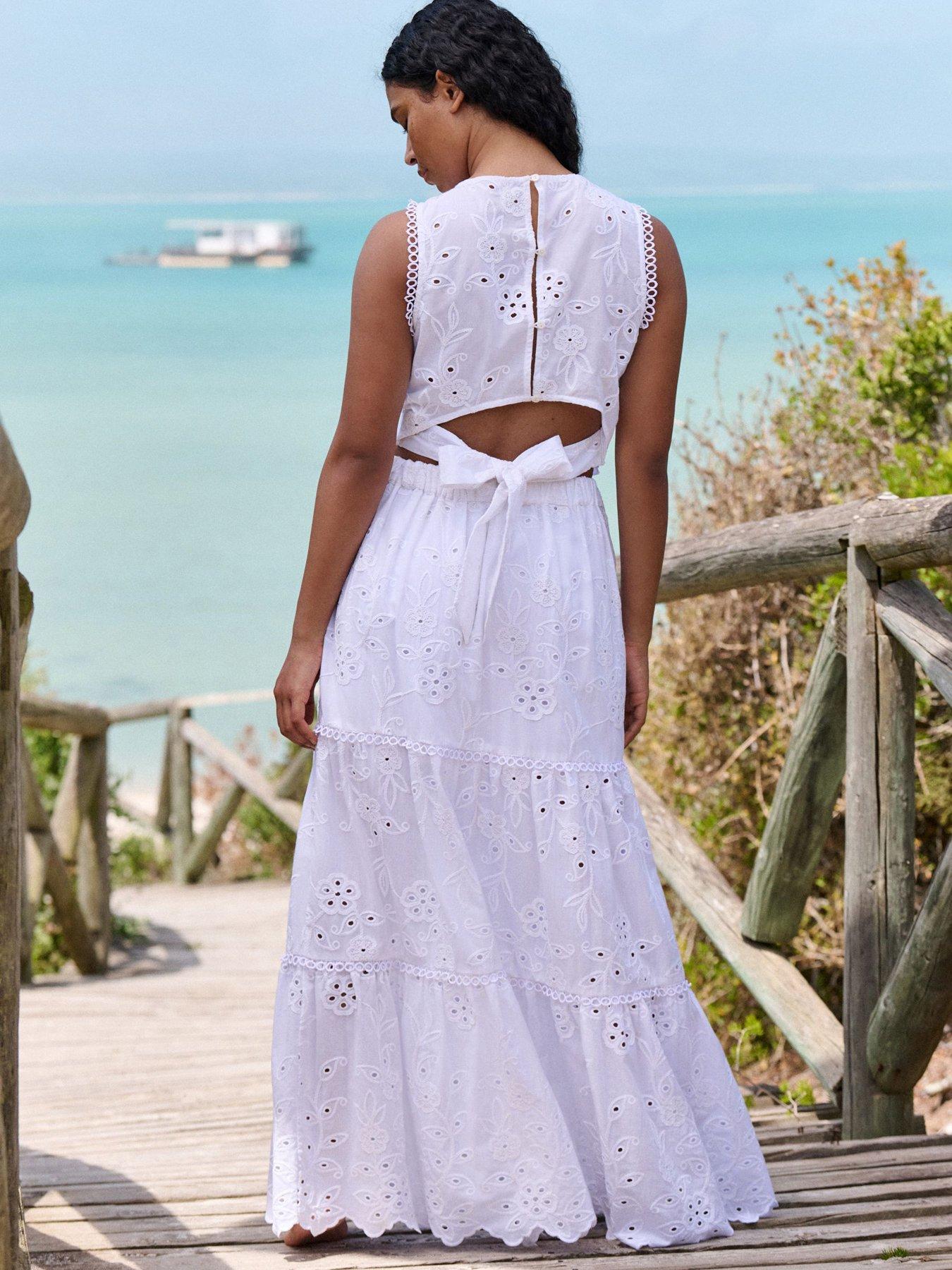 Image 2 of 6 of Ted Baker B By Ted Baker Broidery Skirt - White