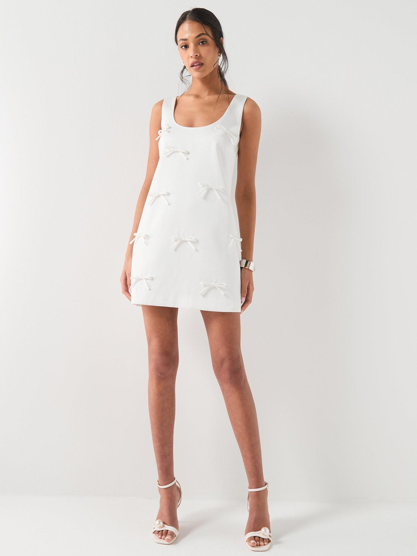 chinese dress ladies White Midi Dress for Women