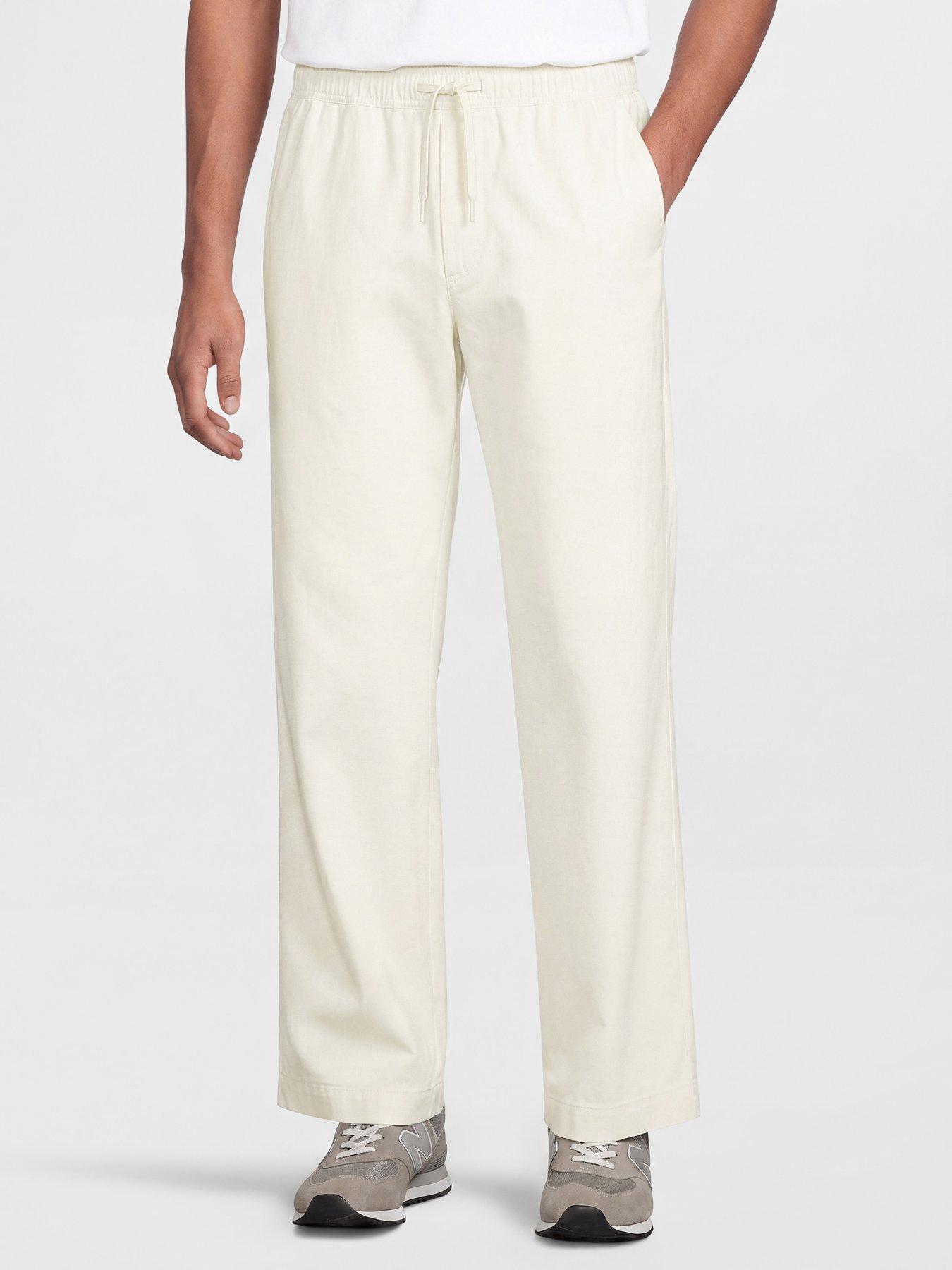 Double A by Wood Wood Linen Trousers - Off White