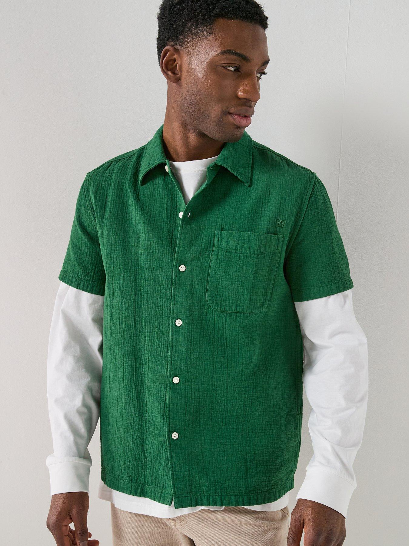 Double A by Wood Wood Short Sleeve Shirt - Green