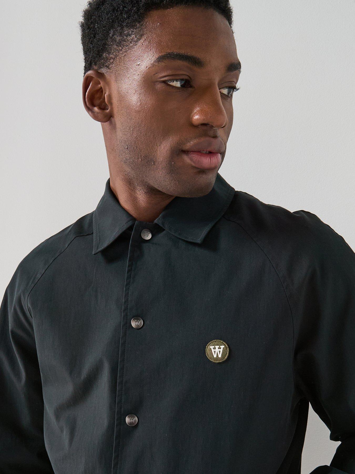 Double A by Wood Wood Sigurt Cotton Coach Jacket - Black | Very