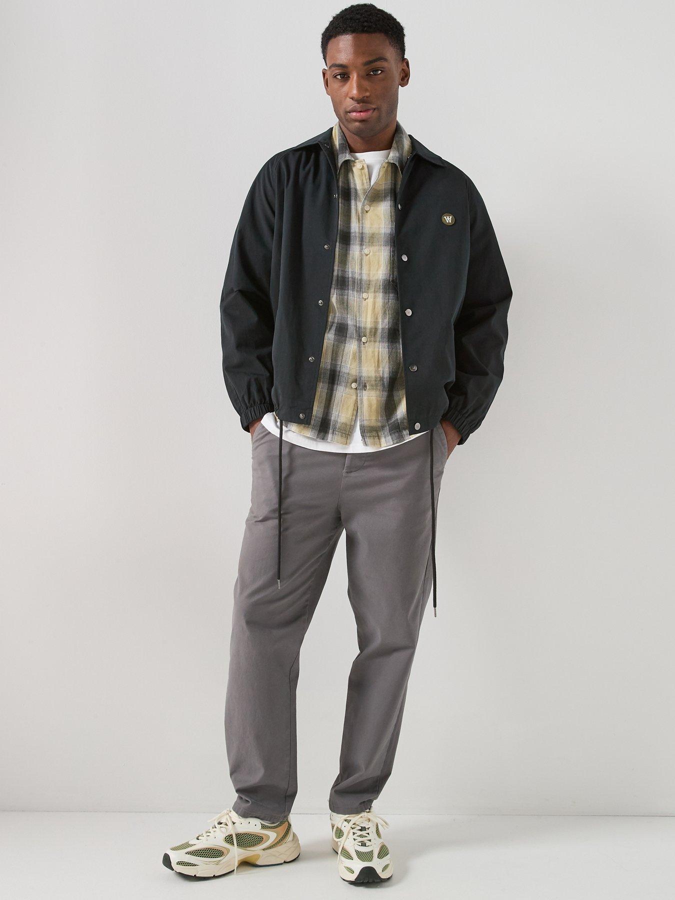Double A by Wood Wood Sigurt Cotton Coach Jacket - Black | Very