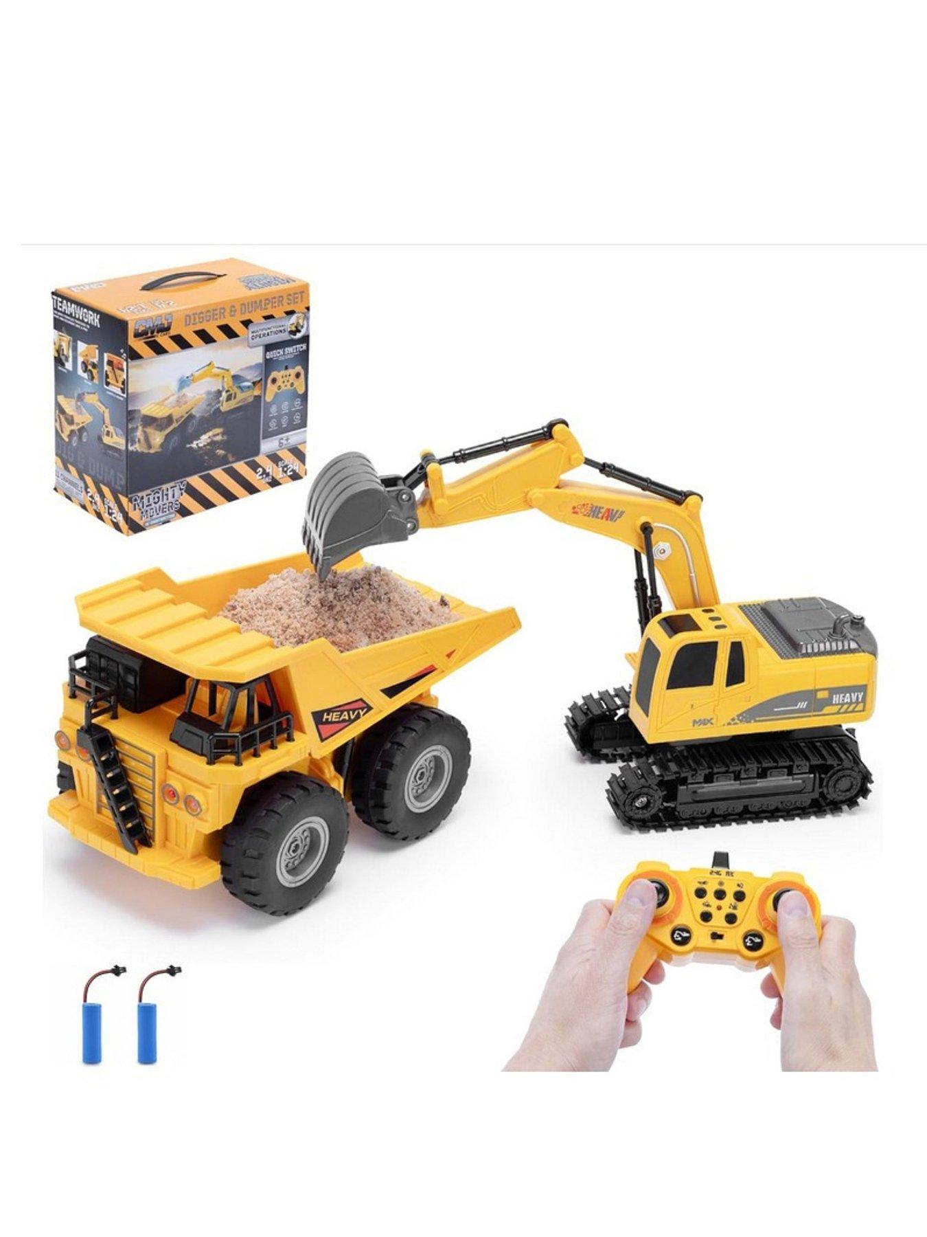 RC Heavy Truck Digger Twin Pack (Excavator + Dumper Truck)