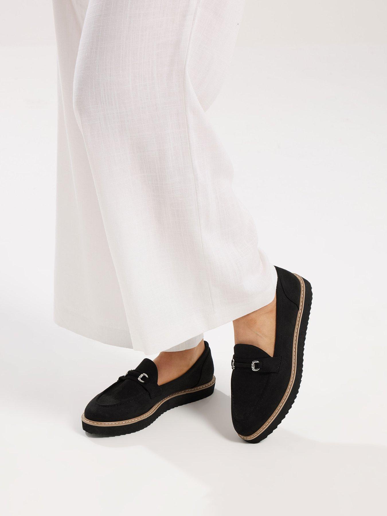 Yours Curve Extra Wide Fit Snaffle Trim Loafer - Black