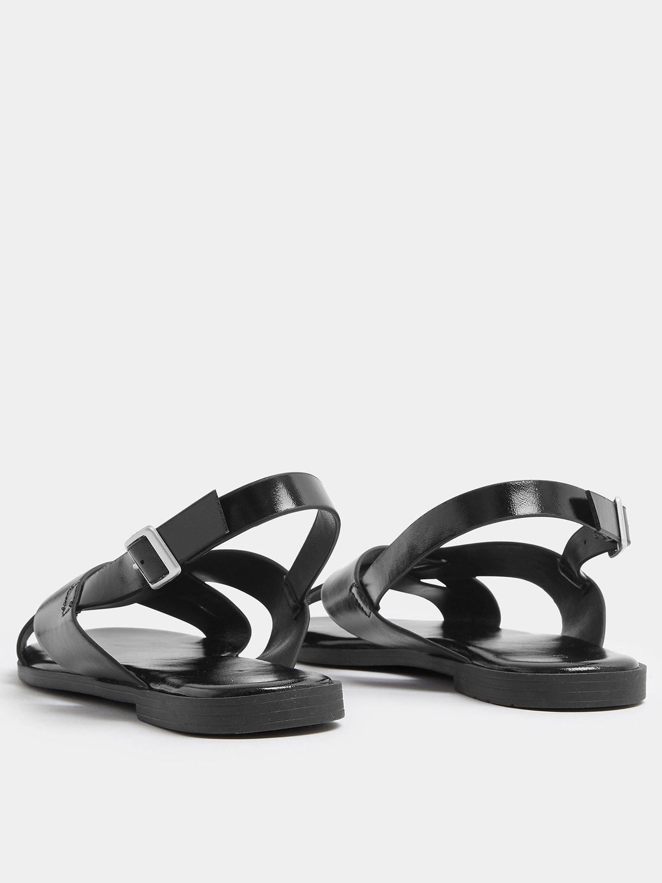 Image 3 of 4 of Yours Curve Extra Wide Fit Cross Over Sandals