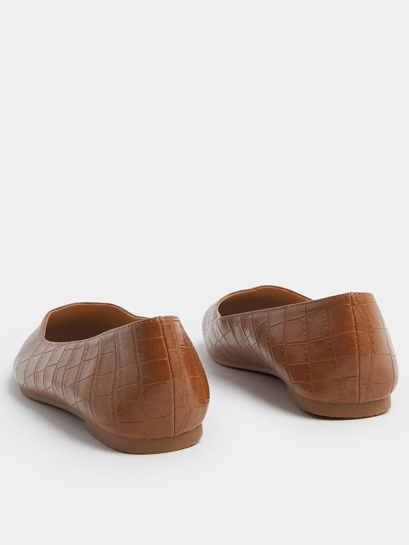 Image 3 of 4 of Yours Curve Extra Wide Fit Square Toe Ballet Pump