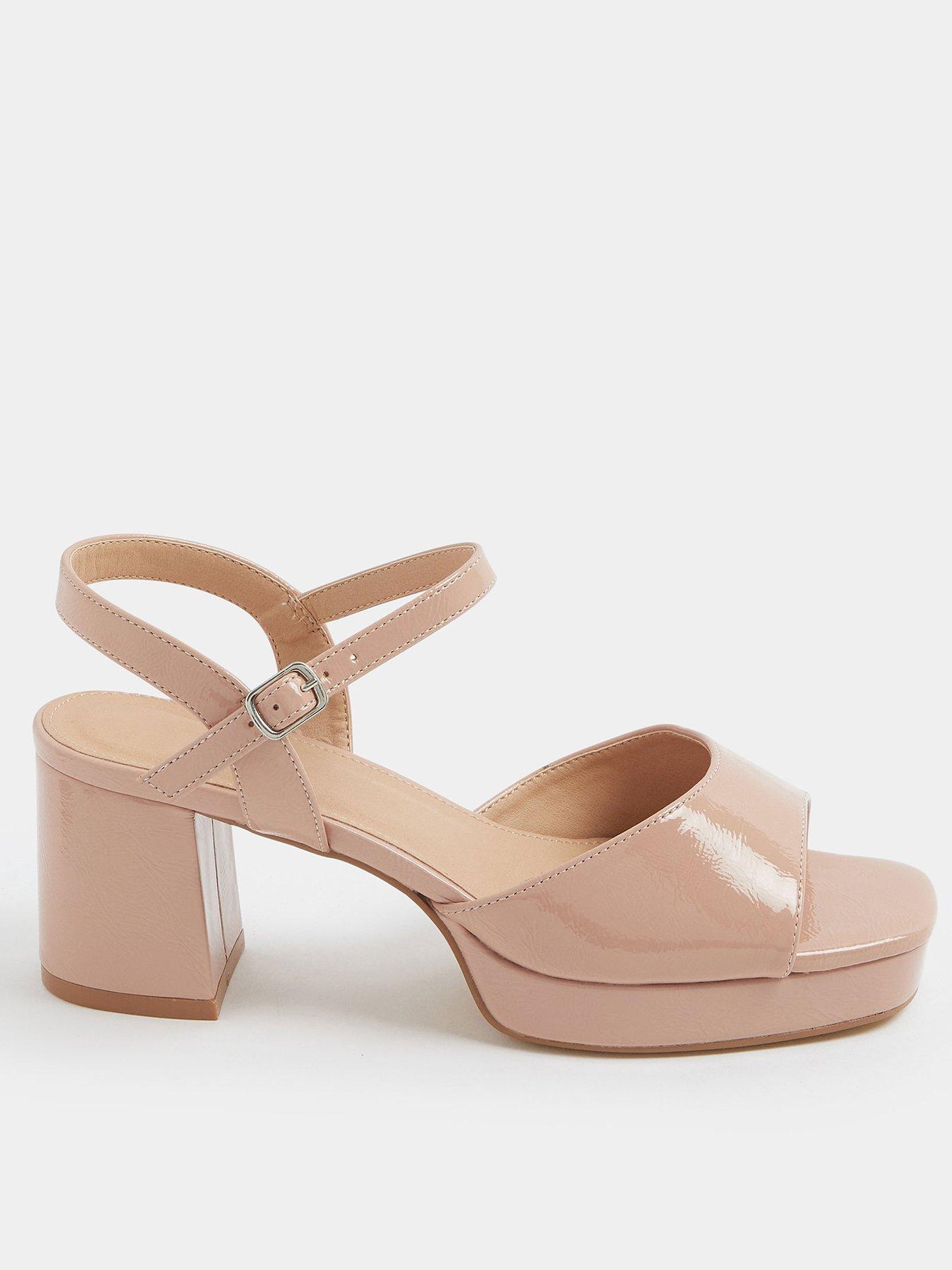 Image 1 of 4 of Yours Curve Extra Wide Fit Square Toe Heels