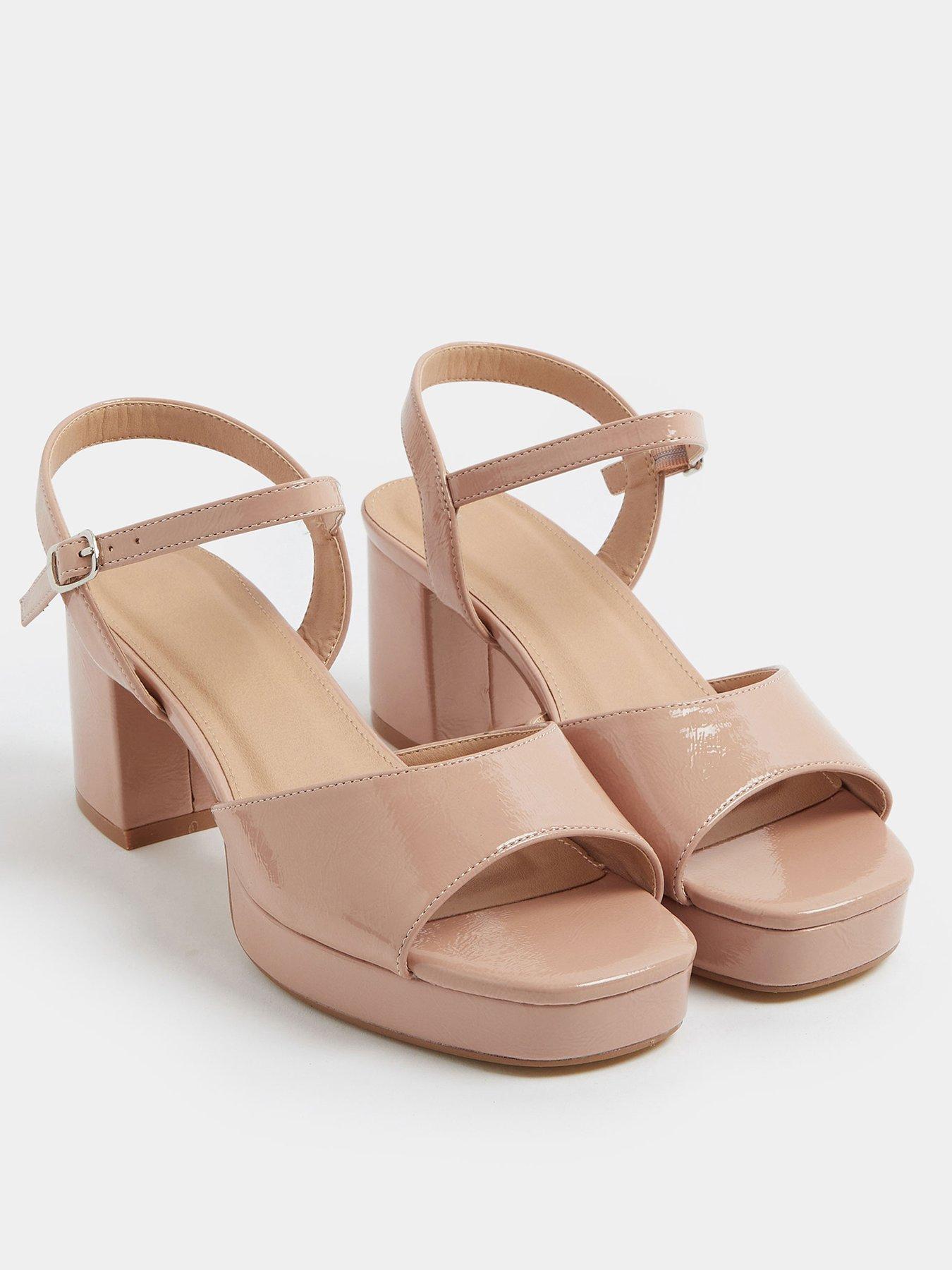 Image 2 of 4 of Yours Curve Extra Wide Fit Square Toe Heels