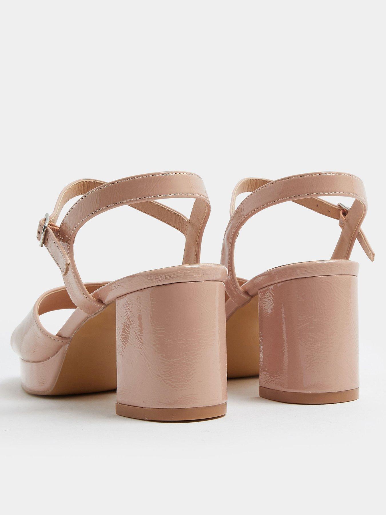 Image 3 of 4 of Yours Curve Extra Wide Fit Square Toe Heels