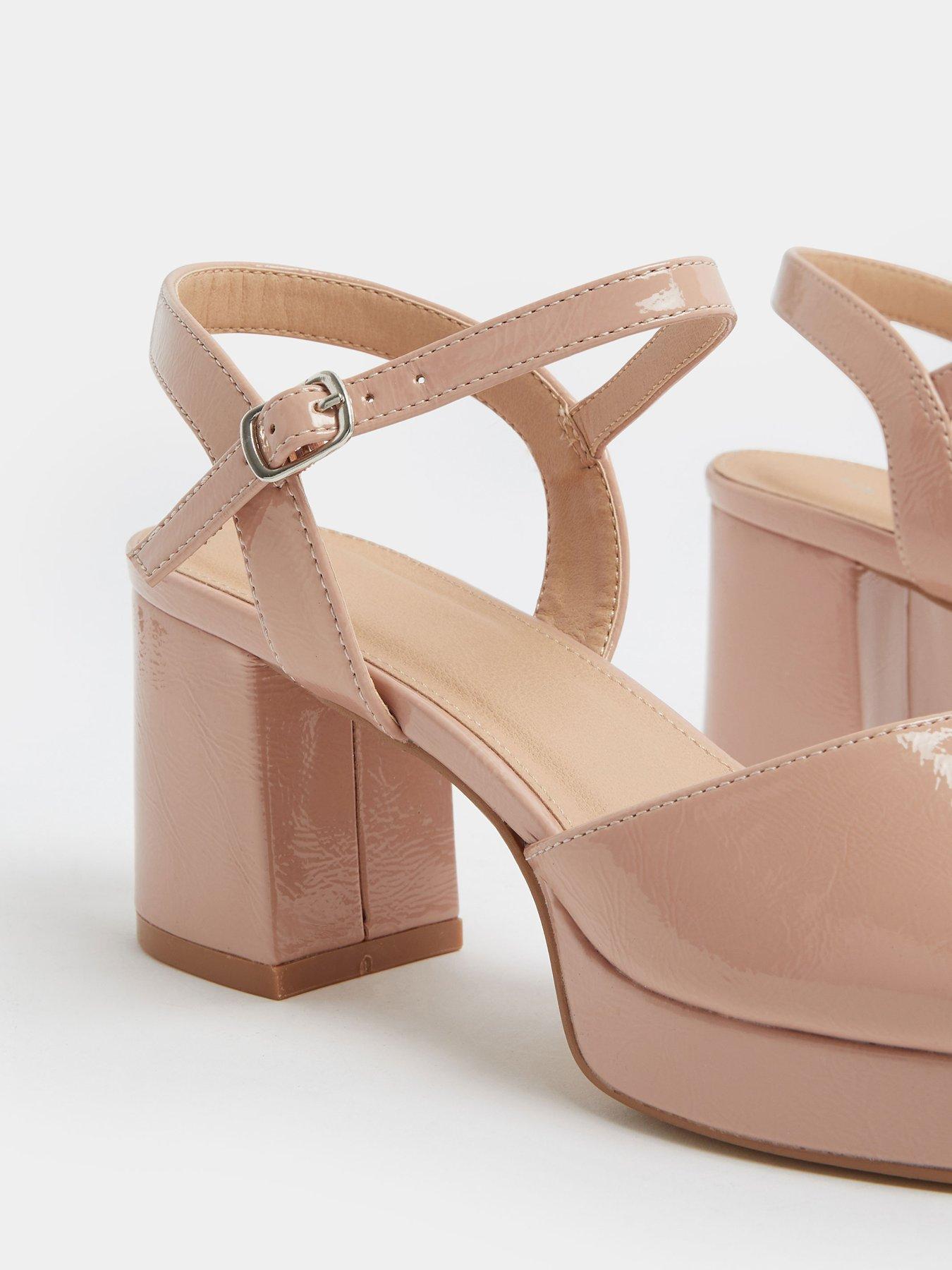 Image 4 of 4 of Yours Curve Extra Wide Fit Square Toe Heels