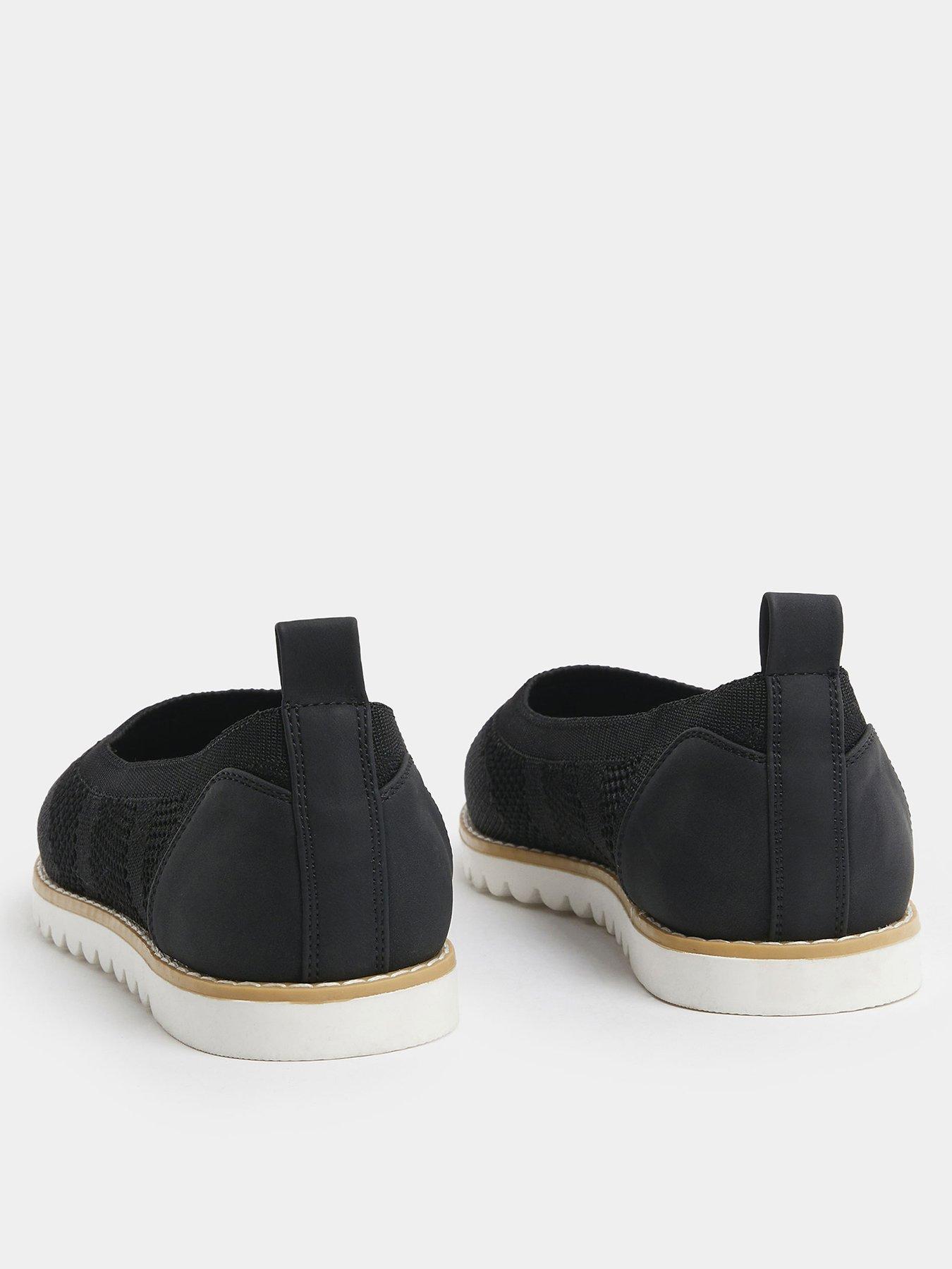 Image 3 of 4 of Yours Curve Extra Wide Fit Knitted Ballet Pump