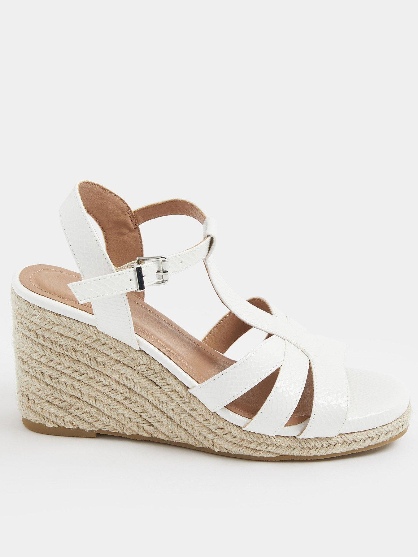 Yours Curve Wide Fit T-Bar Wedges